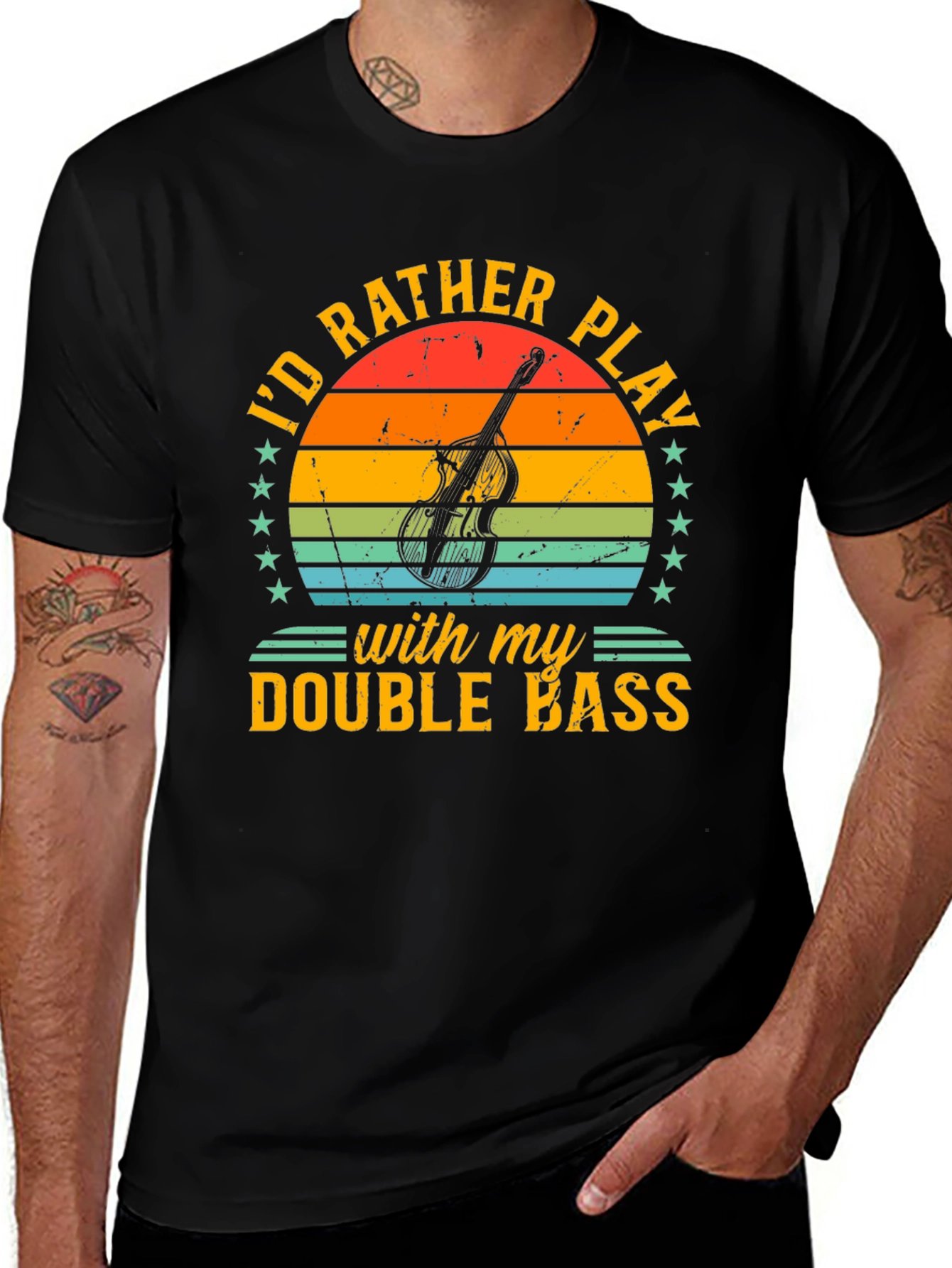 Variant 26 of Double Bass Player Graphic Tee