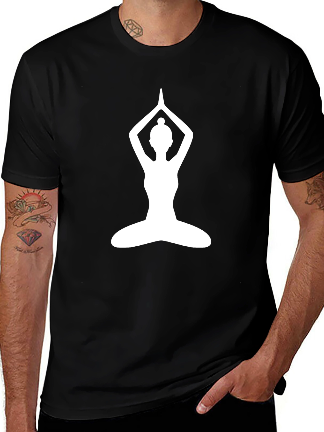 Variant 28 of Yoga Pose Black T-Shirt