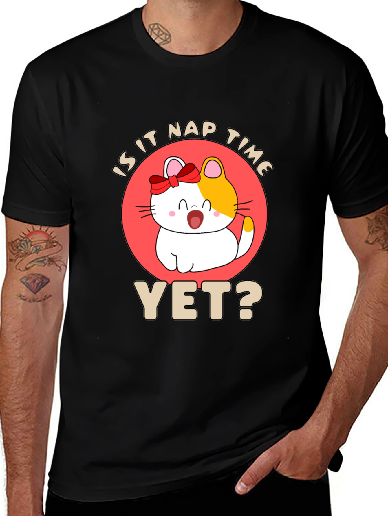 Variant 24 of Cute Cat Nap Time T-Shirt - Funny Graphic Tee
