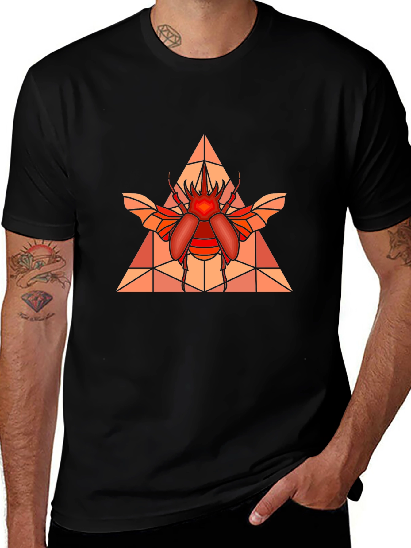Variant 9 of Geometric Beetle Graphic T-Shirt
