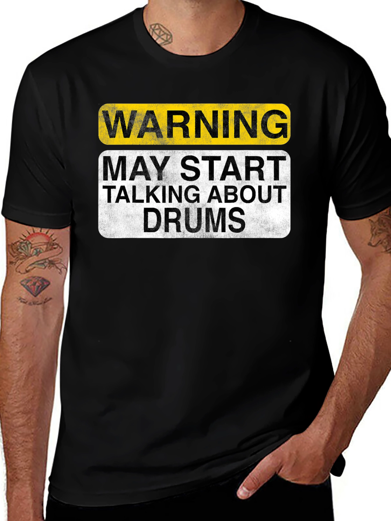 Variant 18 of Warning May Talk About Drums T-Shirt