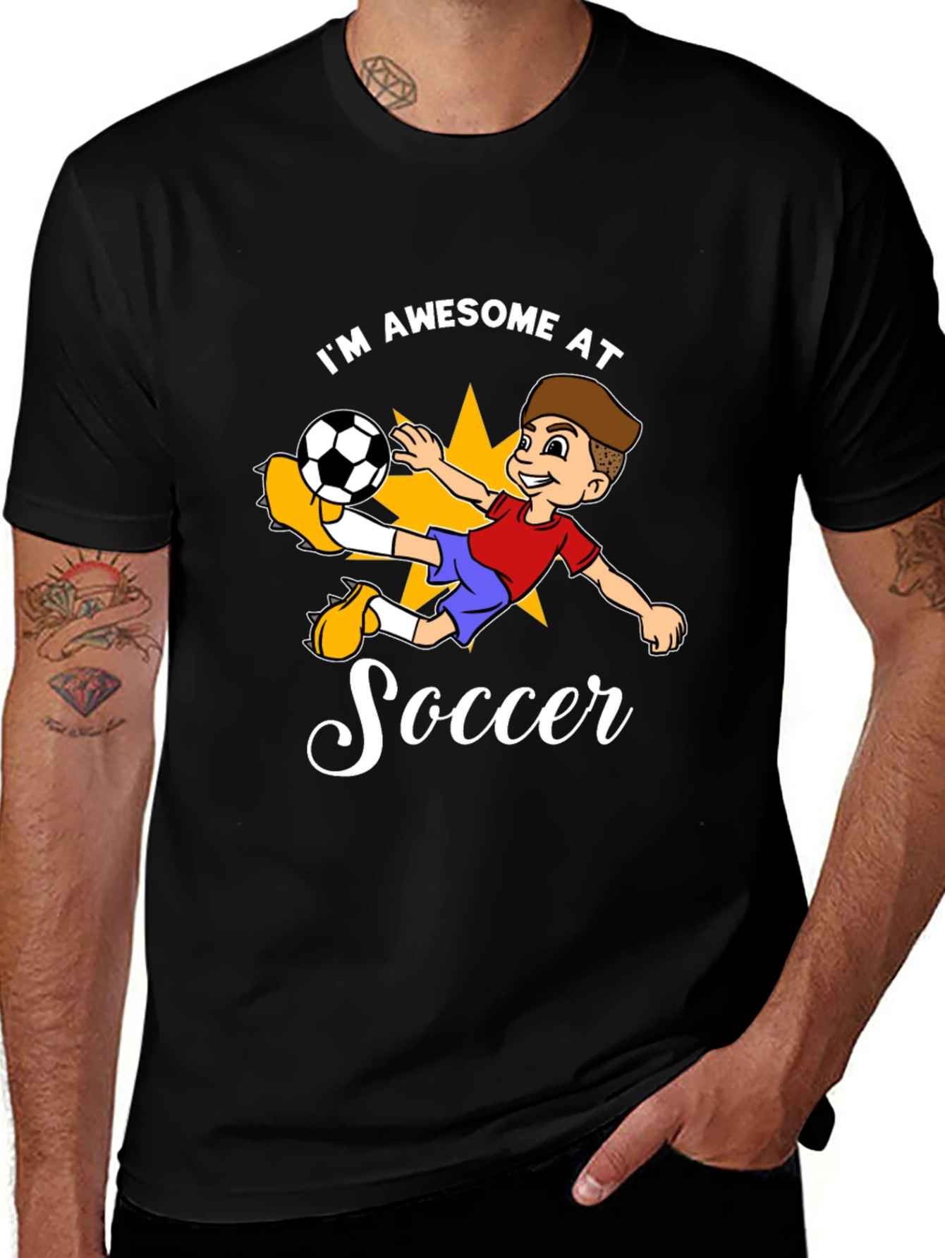 Variant 26 of Awesome Soccer Kid Graphic T-Shirt