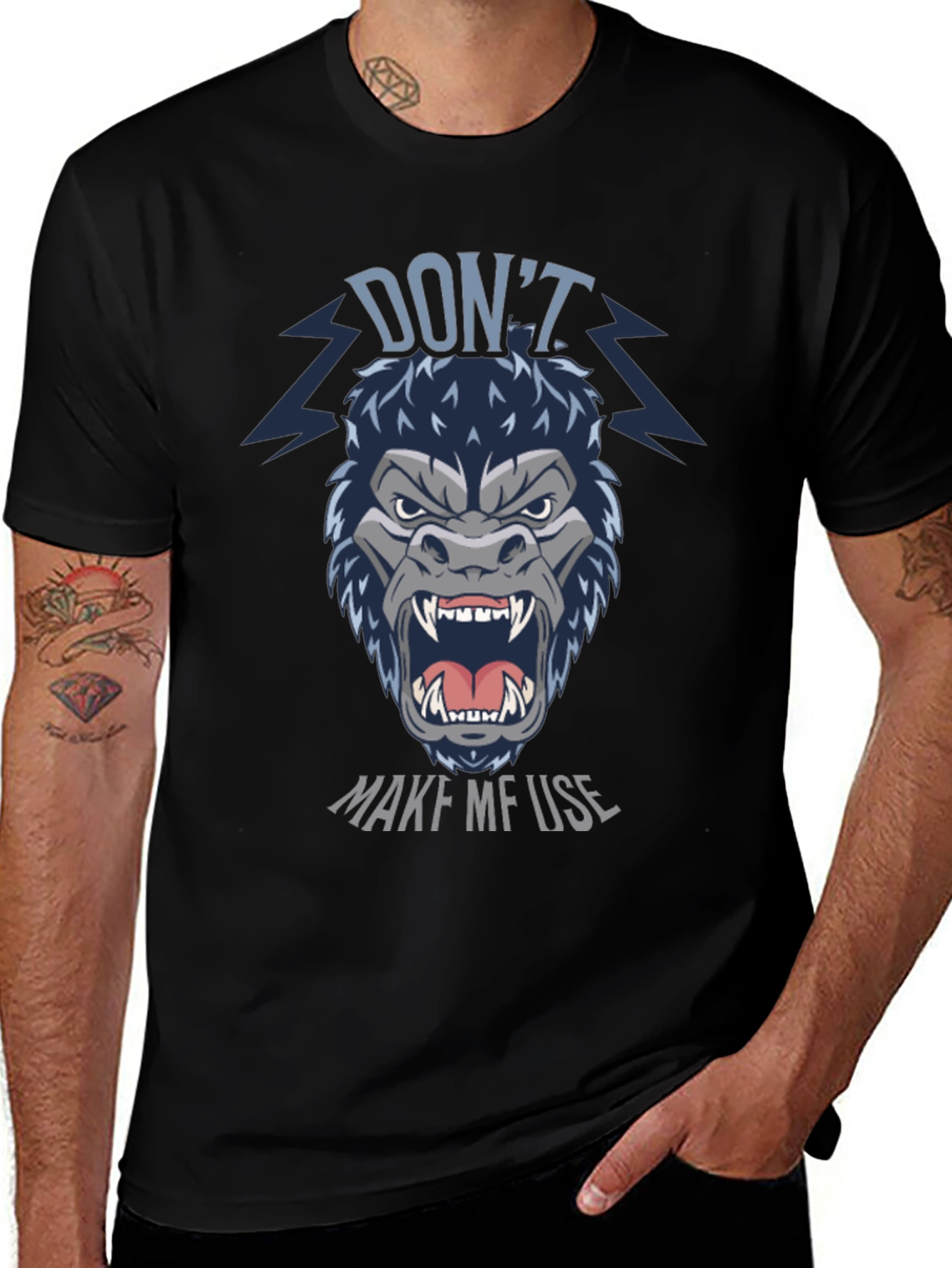 Variant 20 of Don't Make Me Use Gorilla Graphic T-Shirt