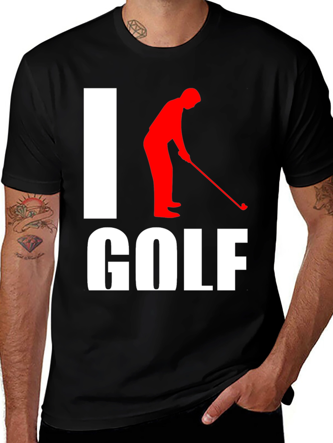 Variant 5 of I Love Golf T-Shirt - Funny Golfer Tee