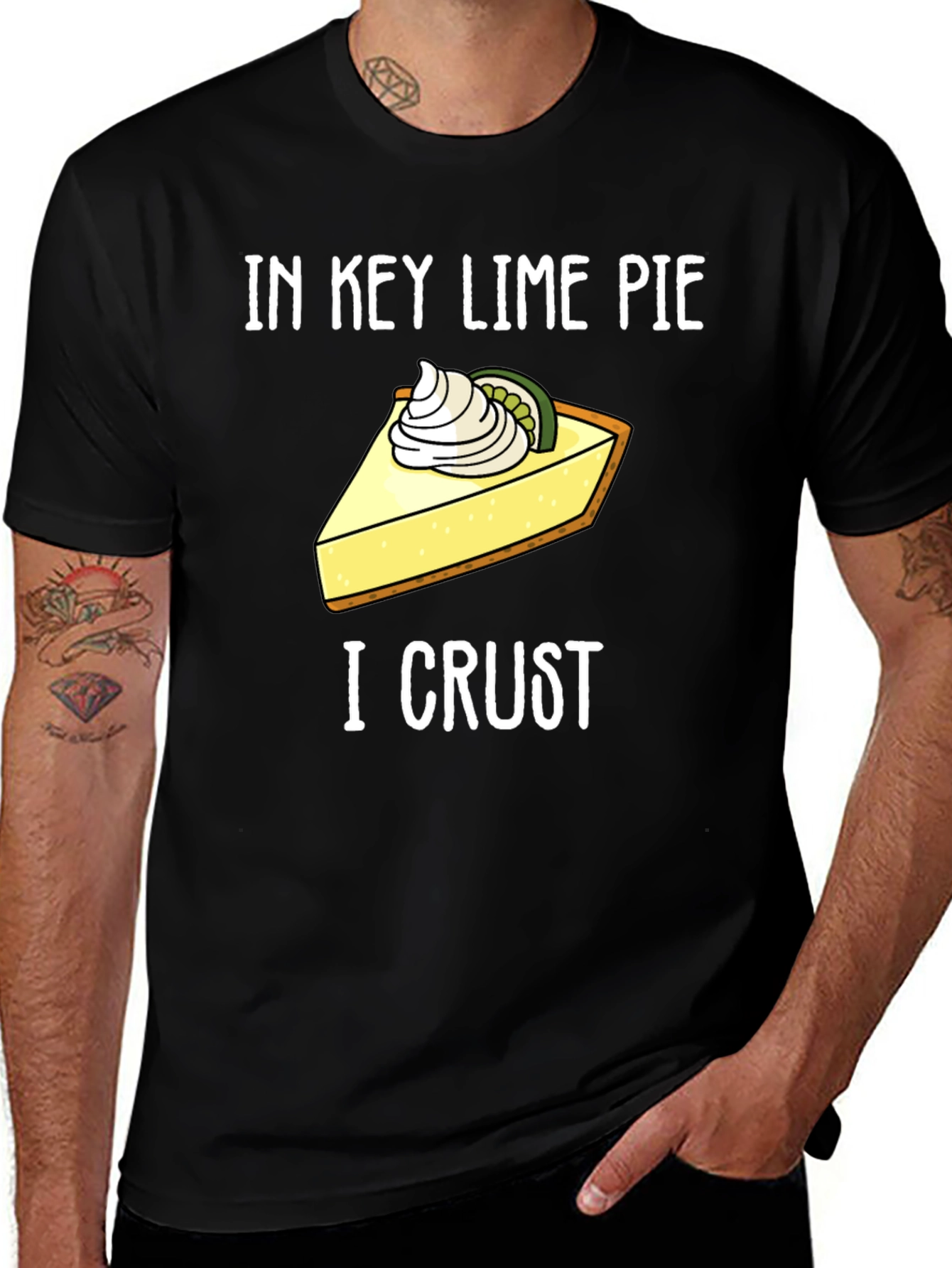 Variant 15 of Key Lime Pie Pun Graphic Tee - I Crust Dessert Shirt