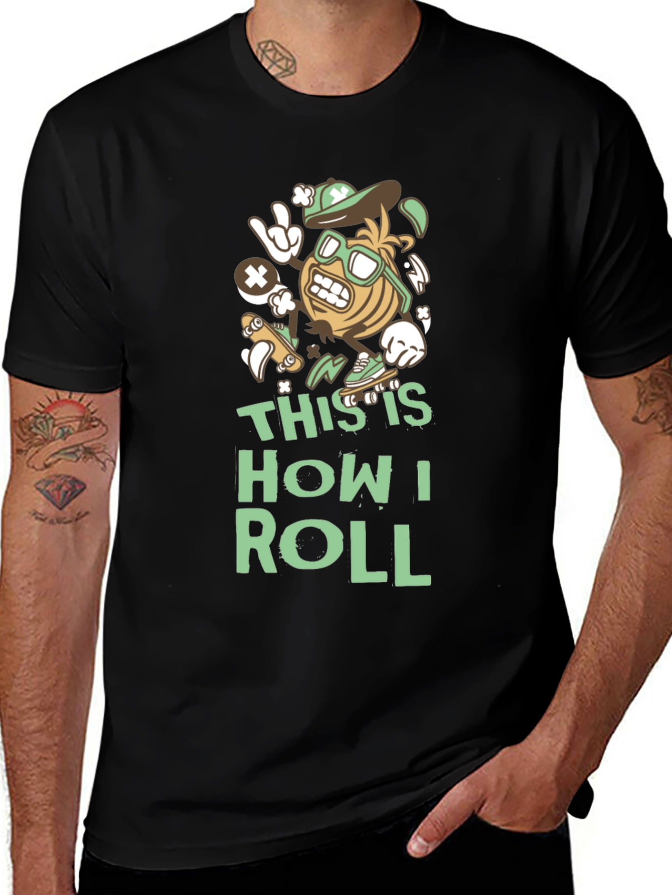 Variant 8 of This Is How I Roll T-Shirt - Funny Skater Cartoon