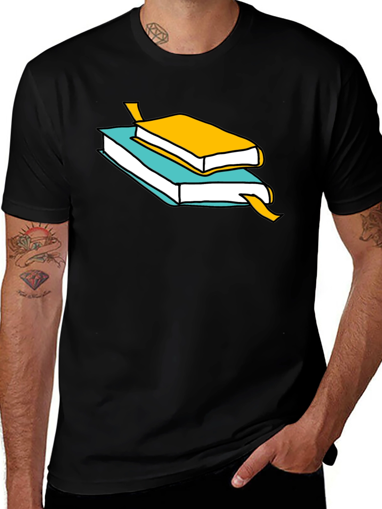Stacked Book T-Shirt - Reader's Tee