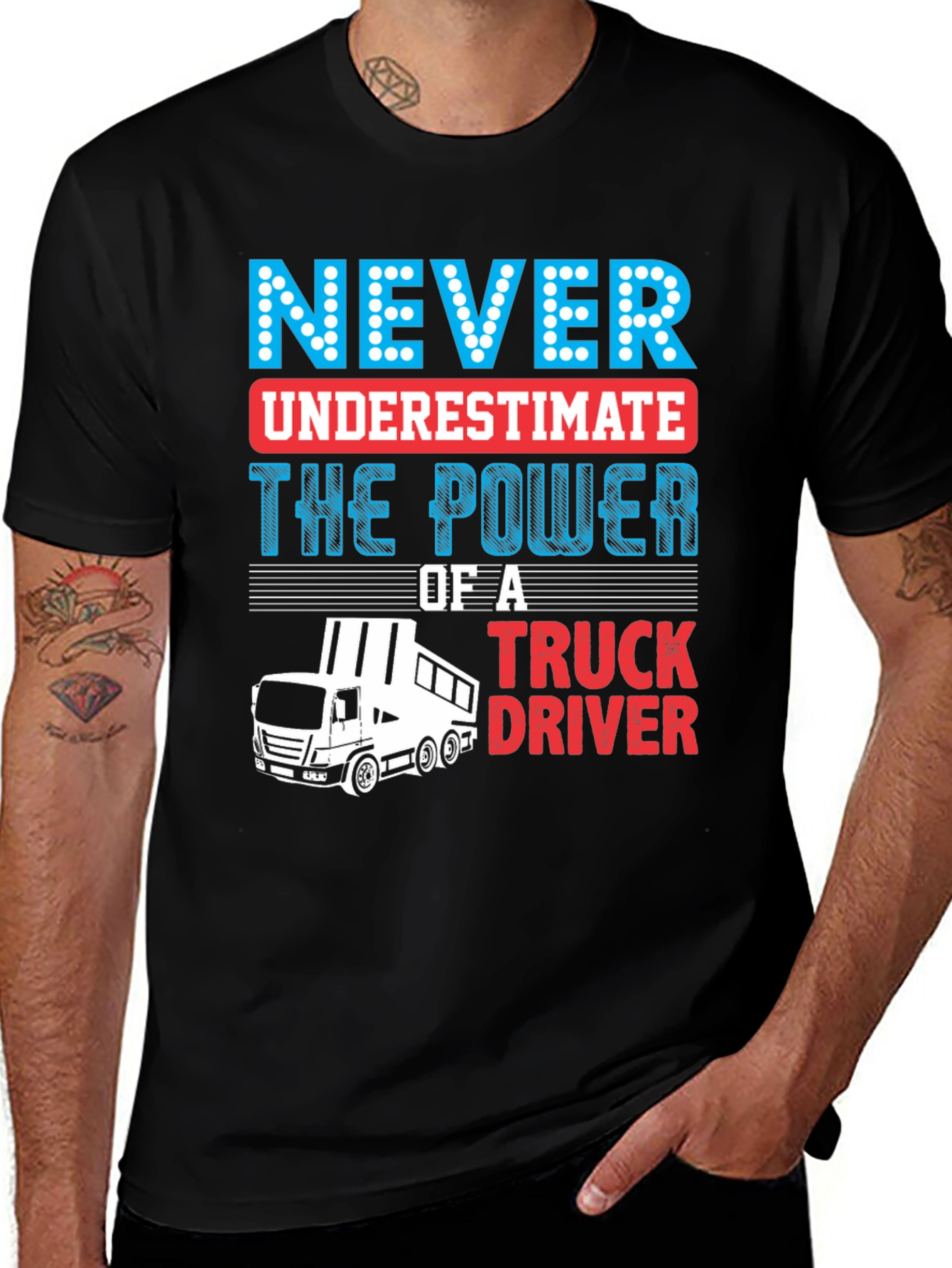 Variant 6 of Never Underestimate Truck Driver T-Shirt