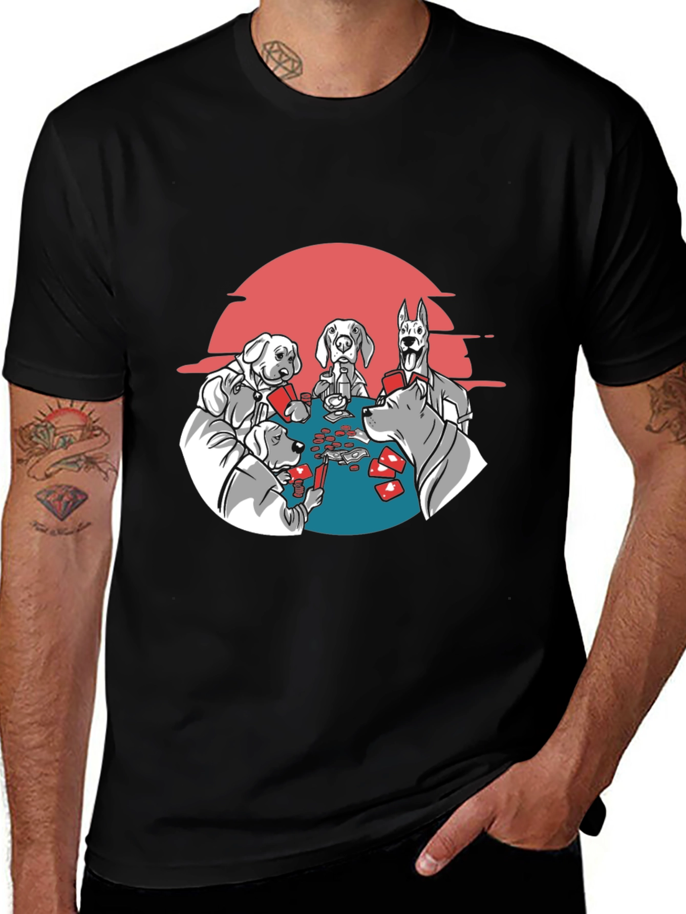 Variant 9 of Dogs Playing Poker Graphic Tee