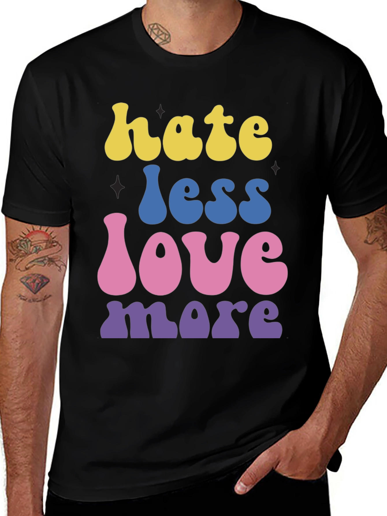 Variant 28 of Hate Less Love More Graphic T-Shirt