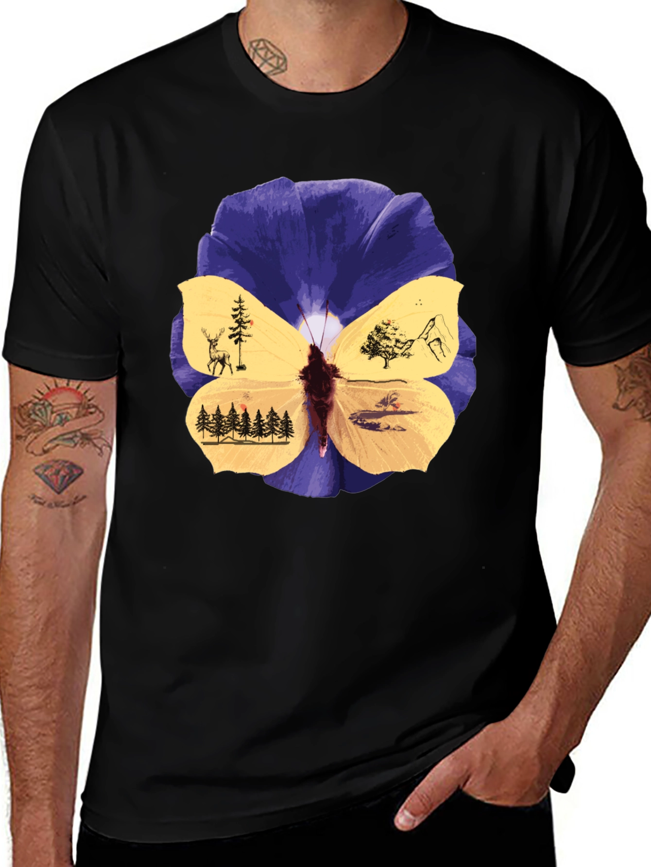 Butterfly Nature Graphic T-Shirt
