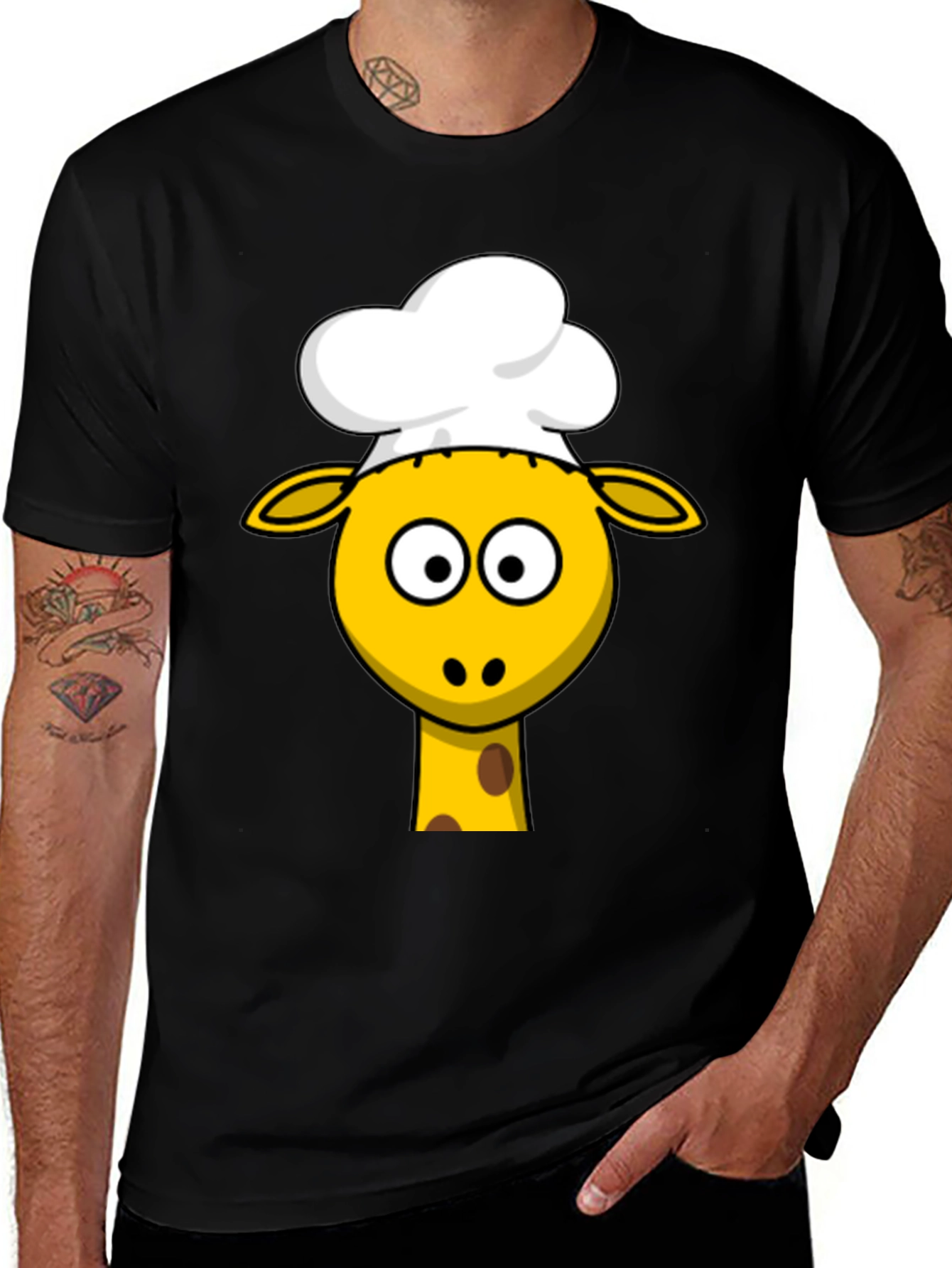 Variant 13 of Chef Giraffe Graphic T-Shirt - Cute Animal Tee