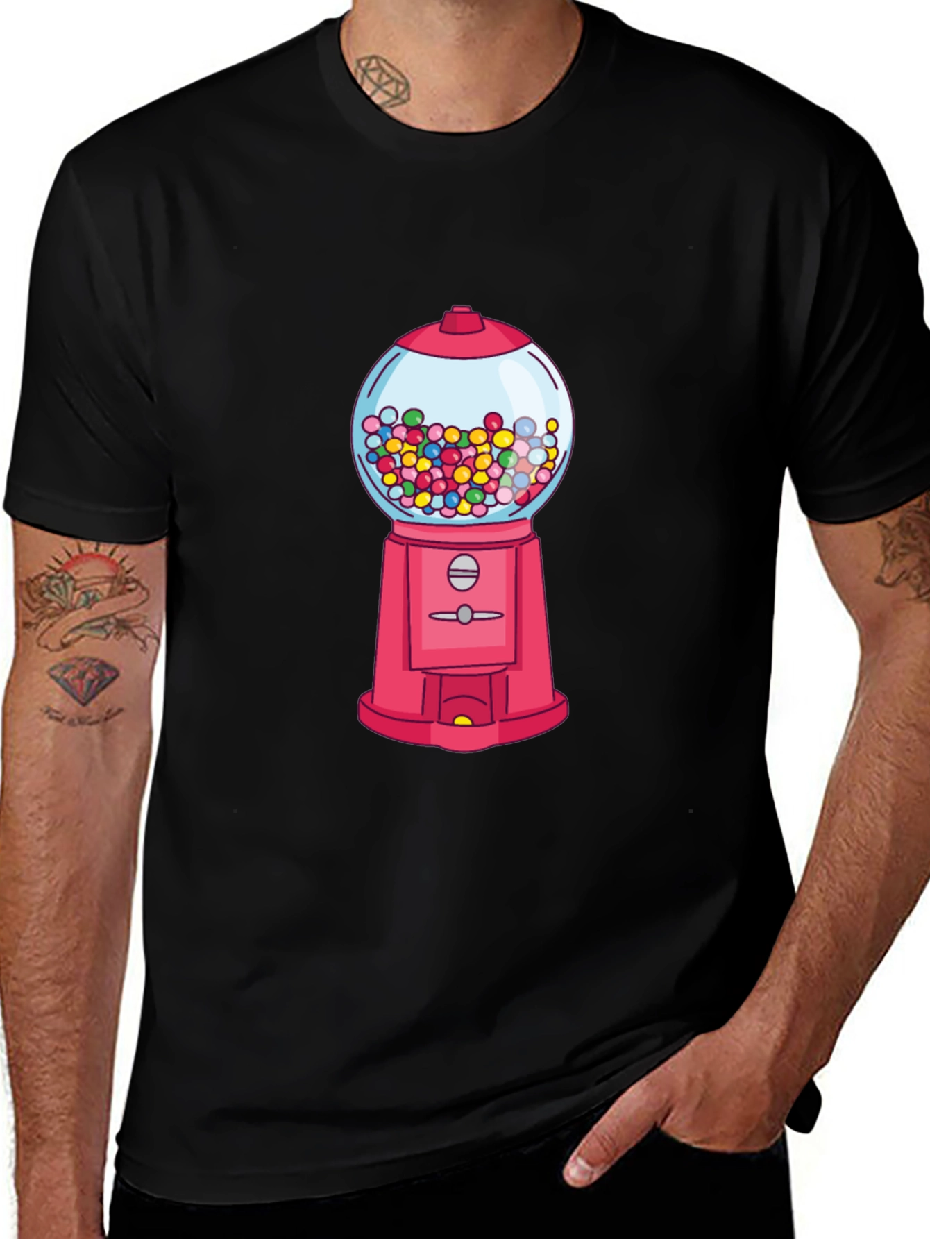 Variant 11 of Gumball Machine Graphic Tee - Novelty Design T-Shirt