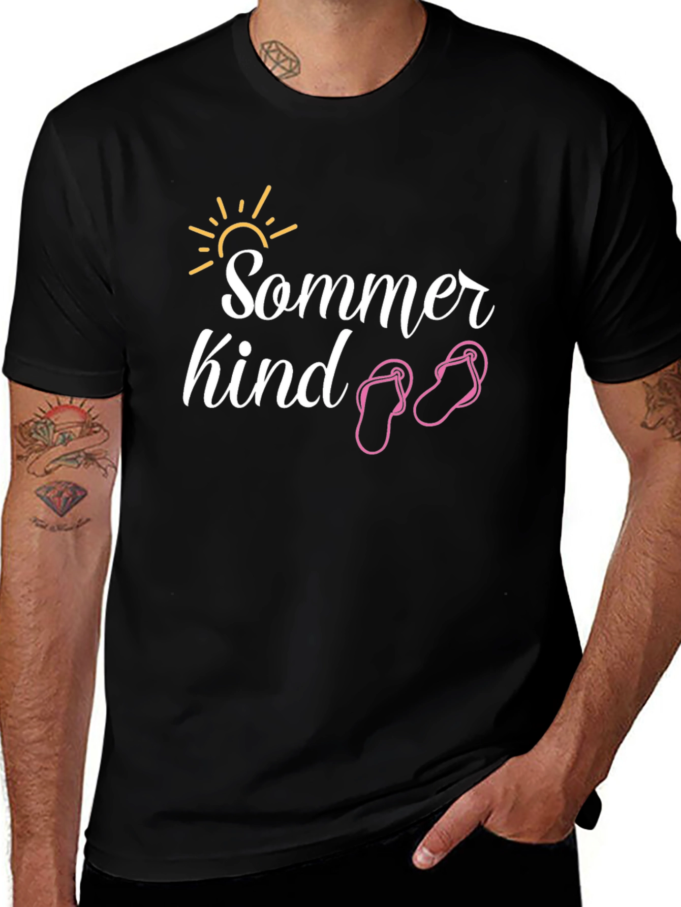 Variant 11 of Sommer Kind Black Graphic Tee - Summer Child T-Shirt