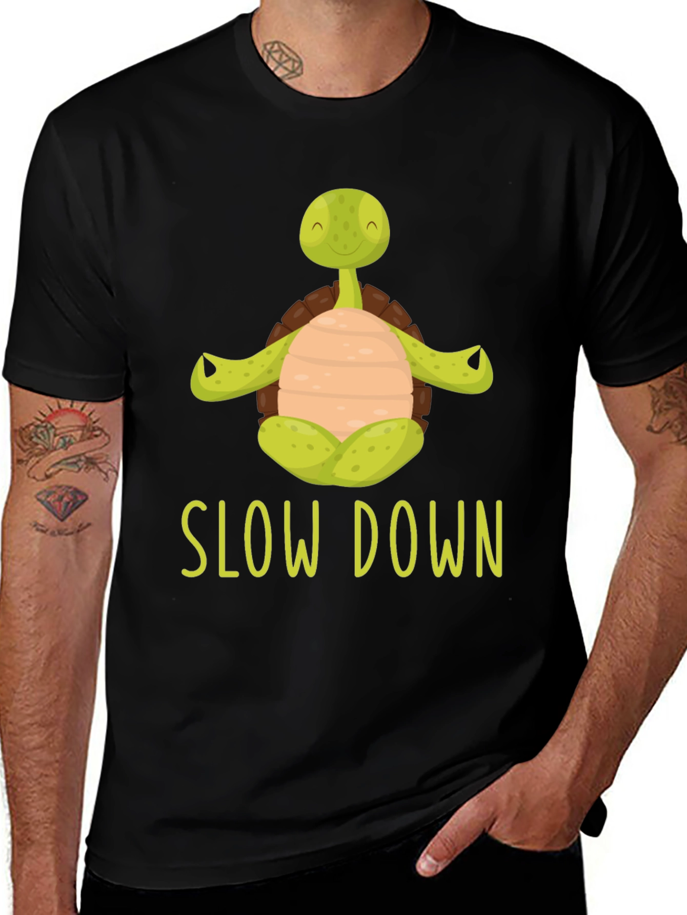 Variant 27 of Meditating Turtle T-Shirt - Slow Down