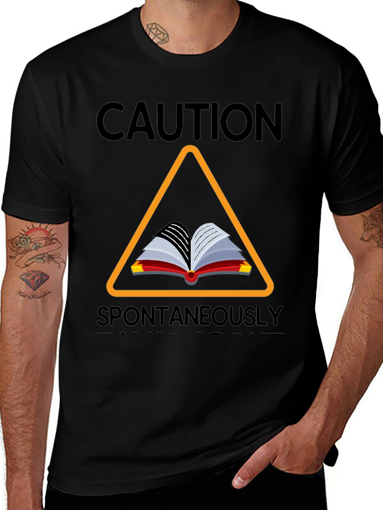 Variant 8 of Caution Spontaneously Combust T-Shirt