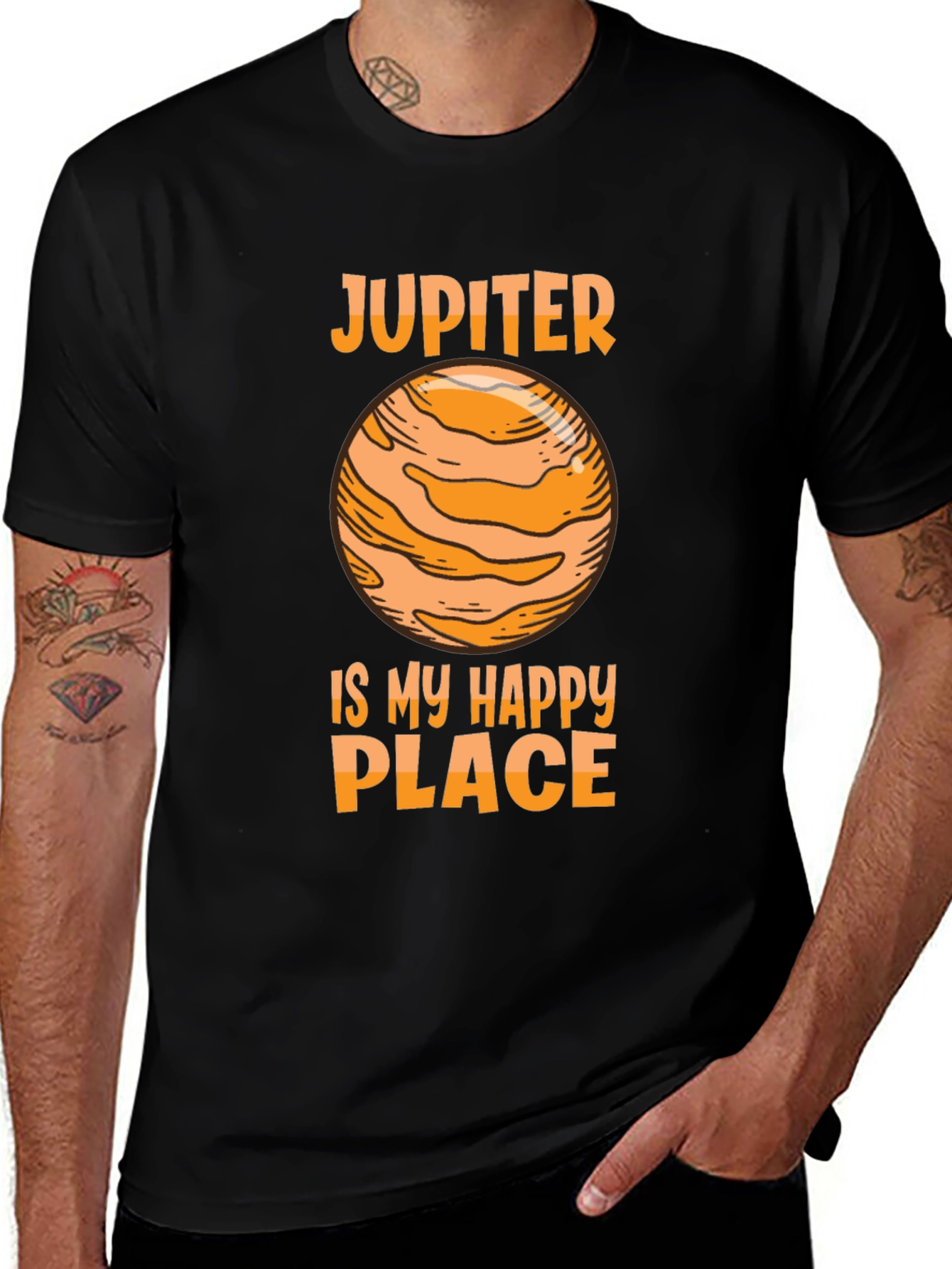 Jupiter Is My Happy Place T-Shirt - Black