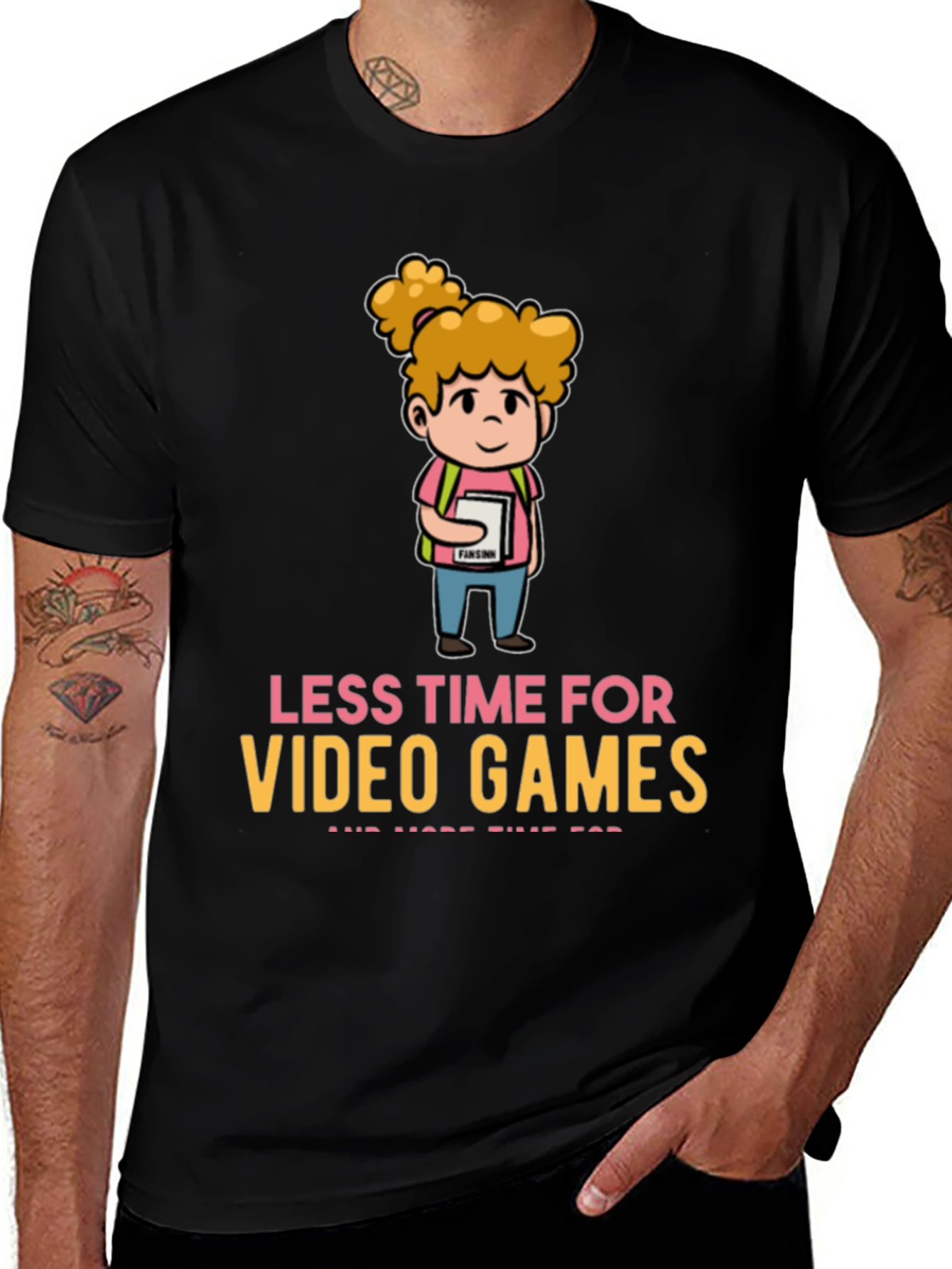 Variant 4 of Less Time For Video Games T-Shirt