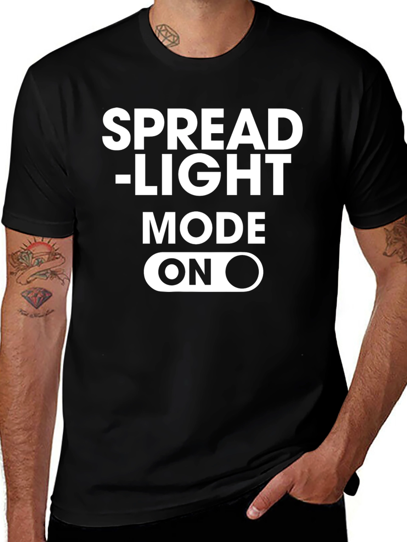 Variant 9 of Spread Light Mode On Black T-Shirt