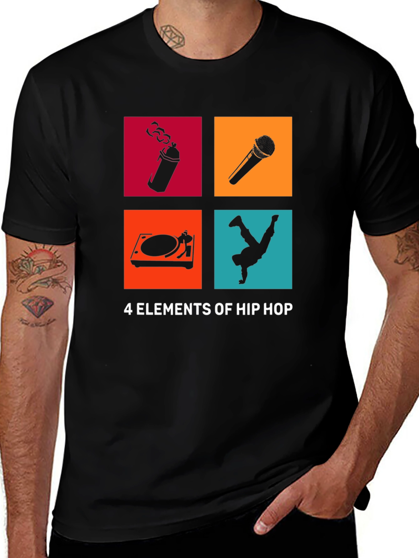 Variant 10 of 4 Elements of Hip Hop Graphic T-Shirt