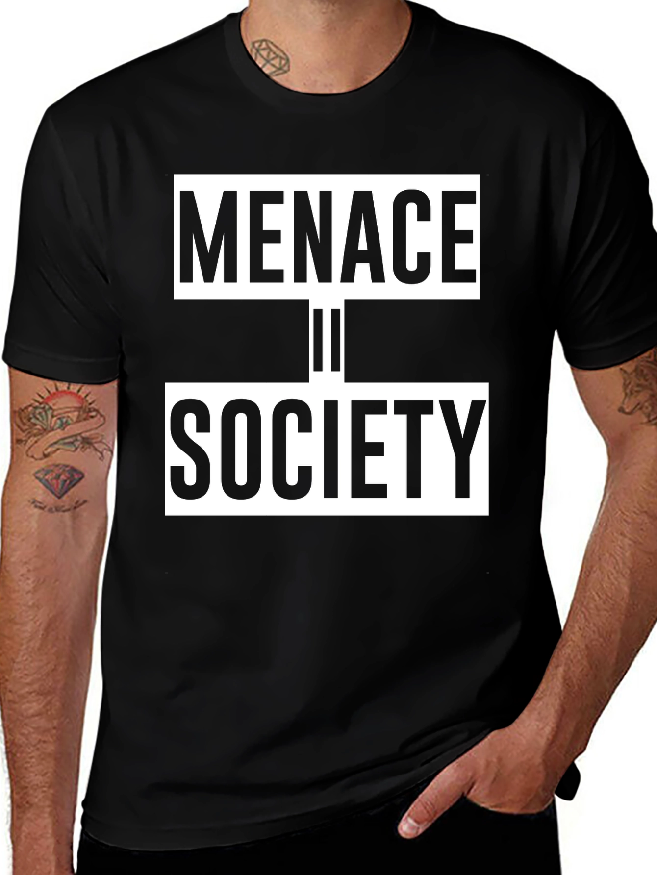 Variant 15 of Menace to Society Graphic Tee - Black