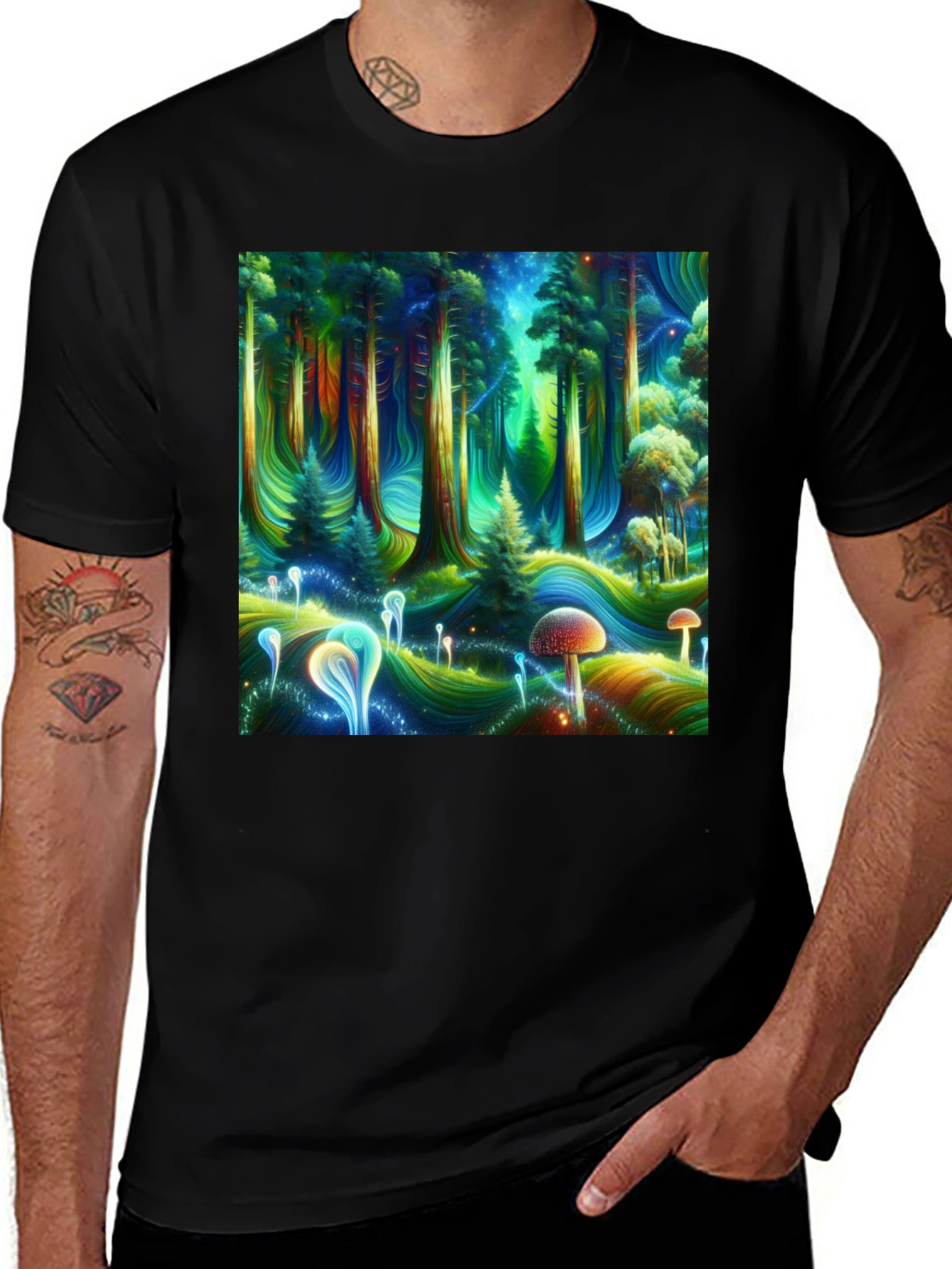 Variant 10 of Psychedelic Forest Graphic Tee