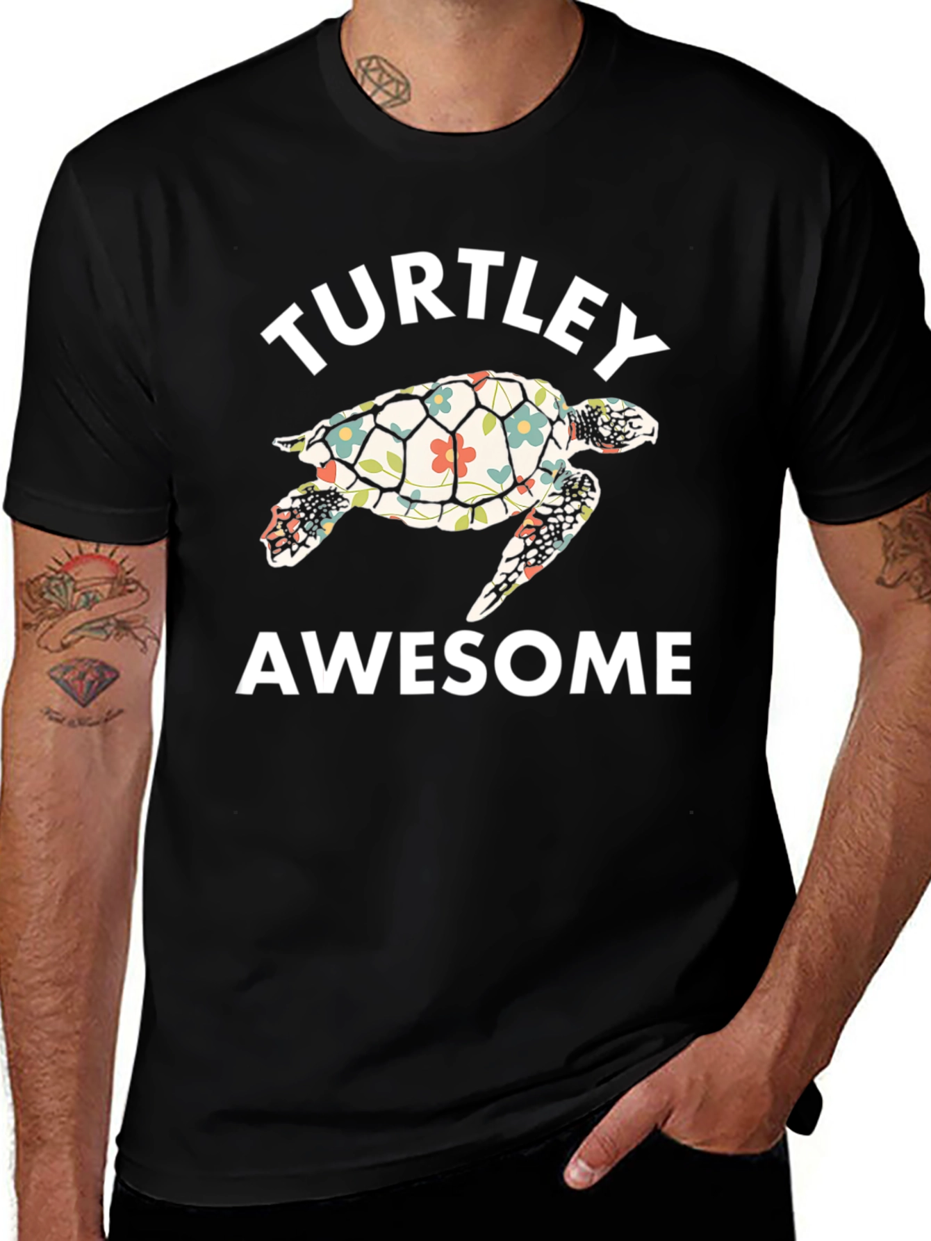 Variant 21 of Turtle T-Shirt - "Turtley Awesome" Design