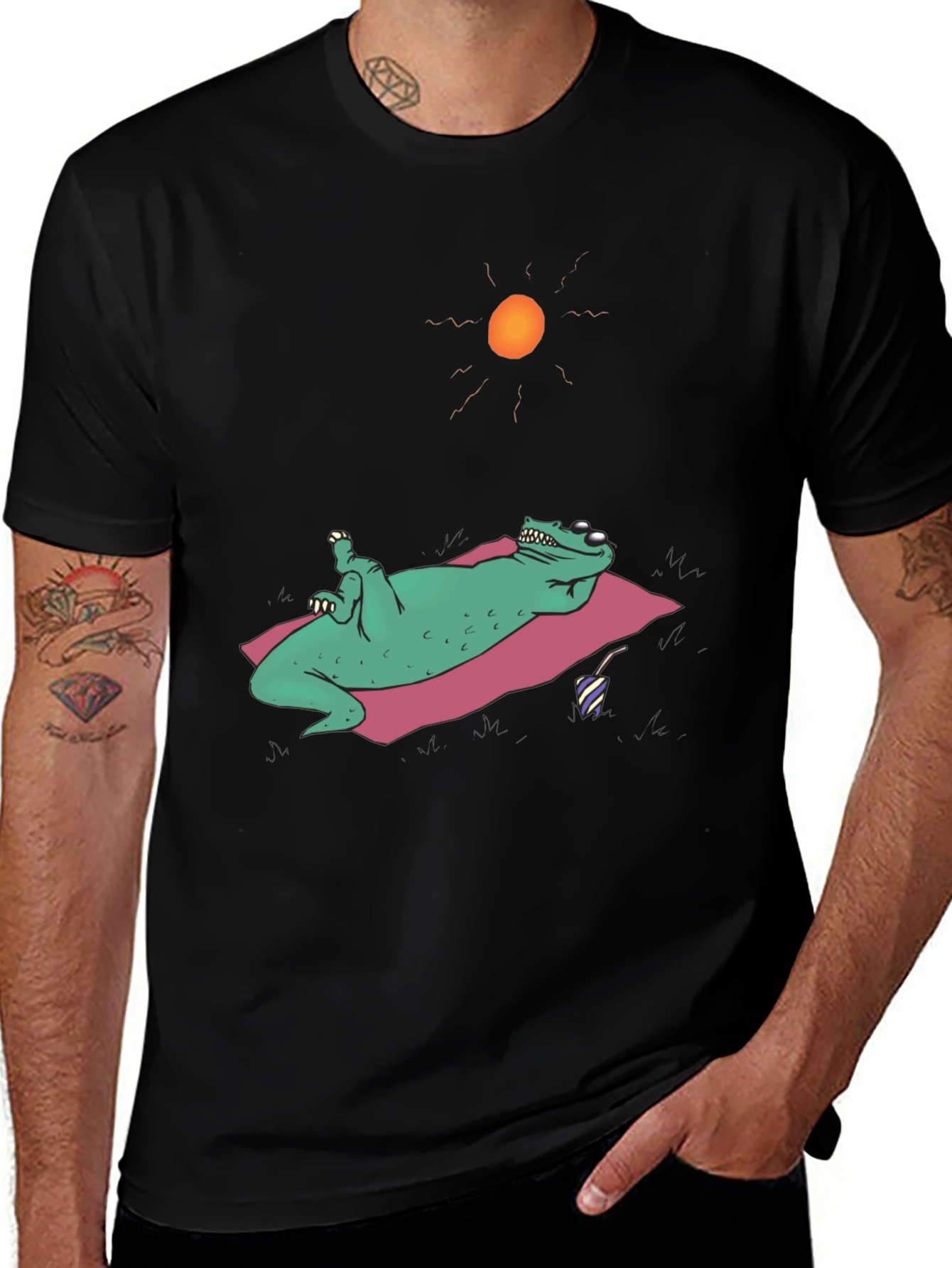 Variant 27 of Chill Frog T-Shirt - Relaxed Reptile Summer Fun