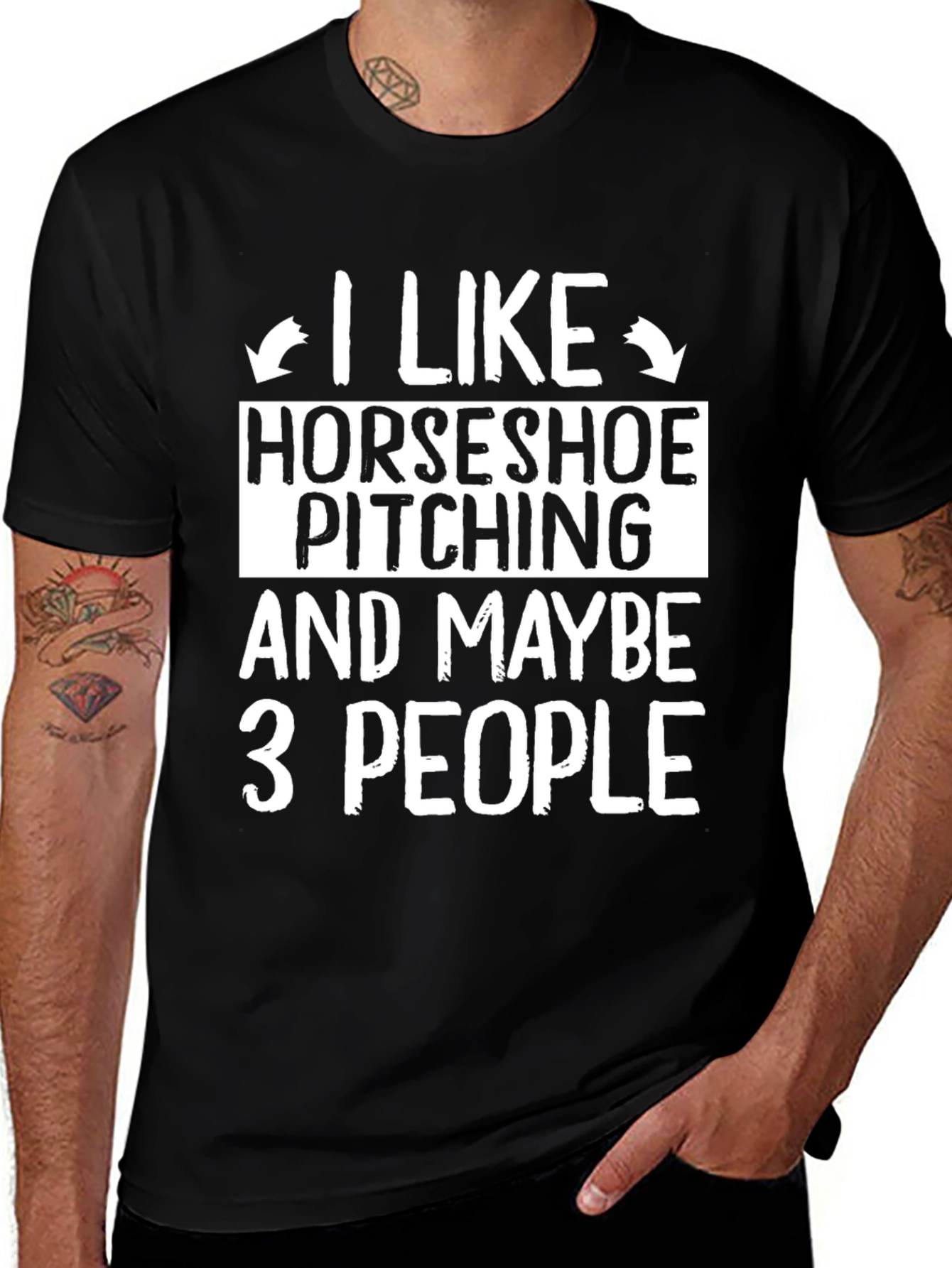 Variant 3 of Horseshoe Pitching Funny T-Shirt