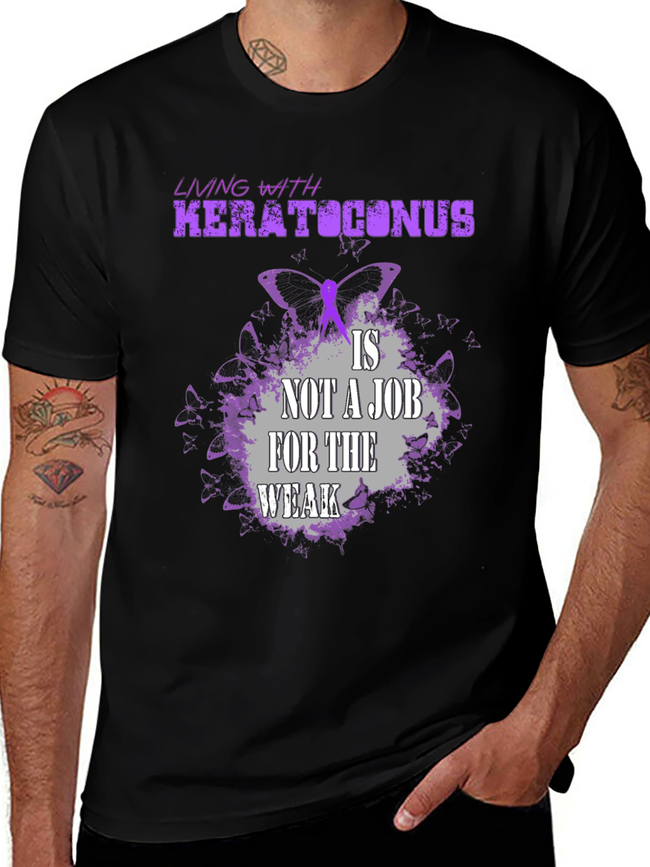 Keratoconus Awareness T-Shirt - 'Not a Job for the Weak'