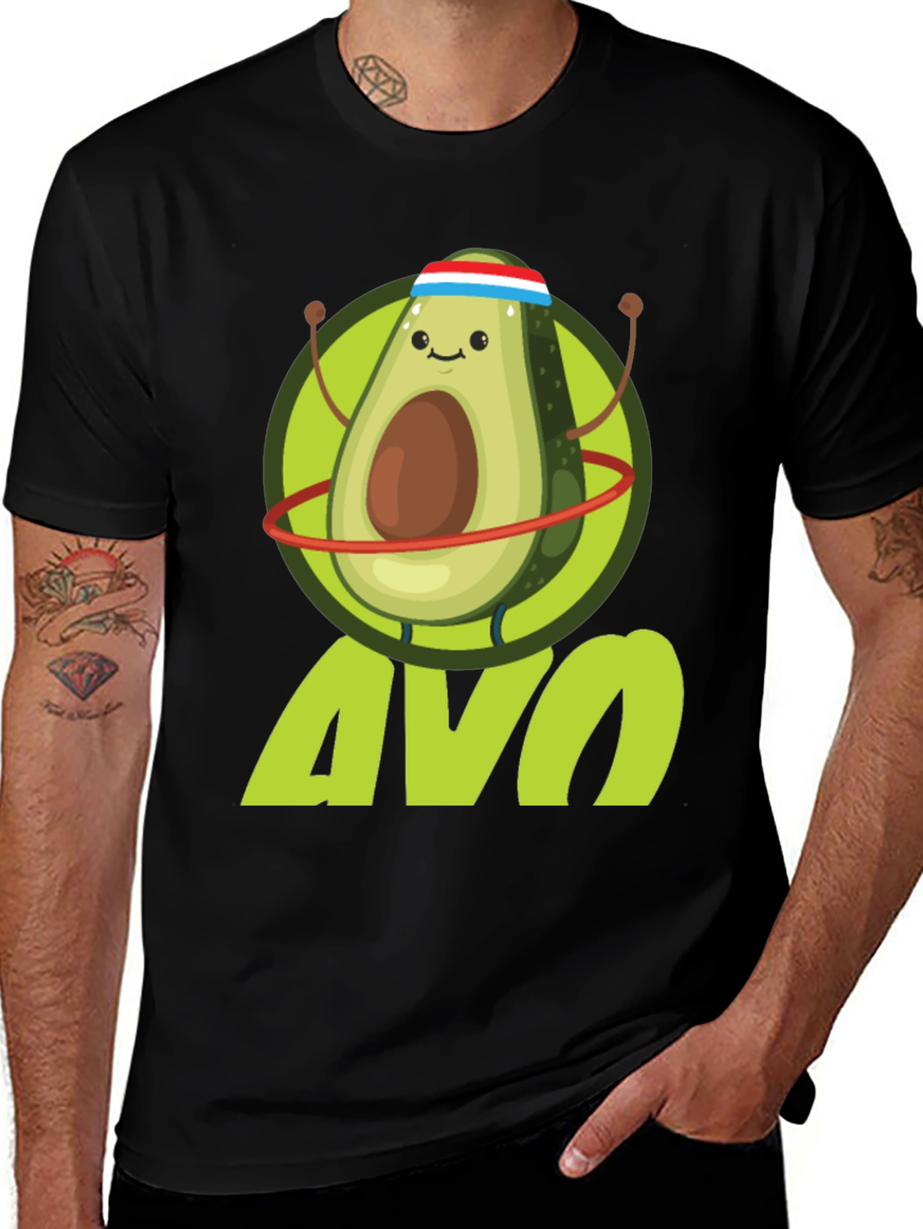 Variant 12 of Funny Avocado Fitness T-Shirt | Avo Workout Tee