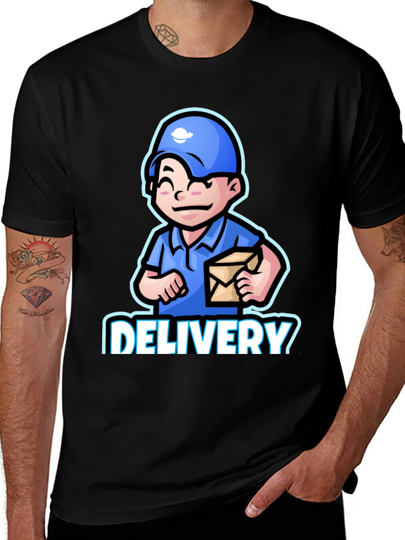 Variant 18 of Delivery Man Cartoon Graphic T-Shirt