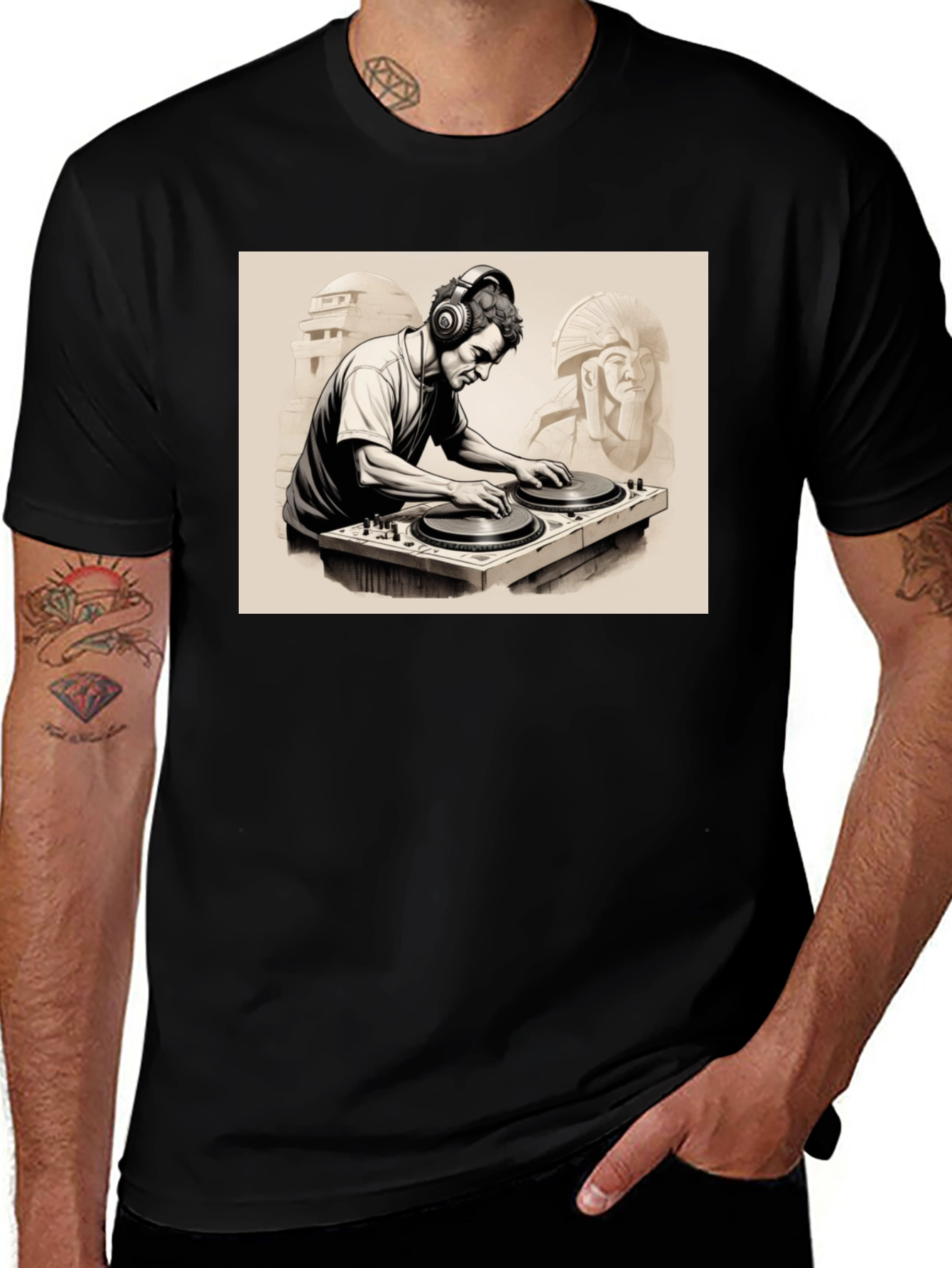 Variant 23 of DJ Egyptian Theme Graphic T-Shirt