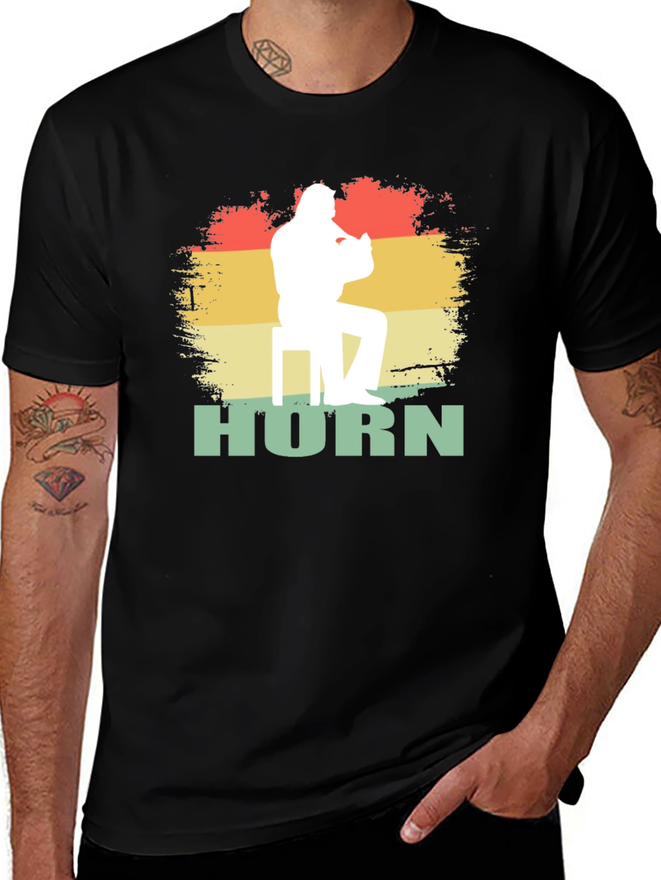 Horn Player Graphic T-Shirt