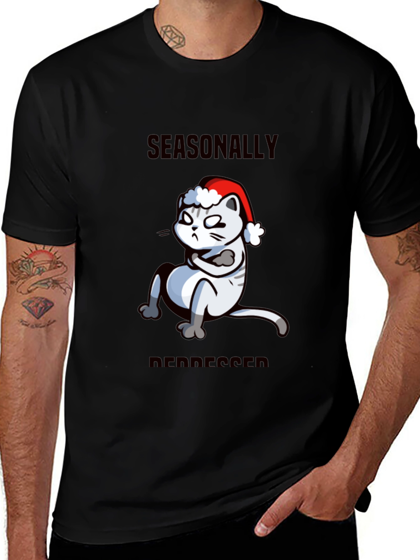 Variant 22 of Seasonally Depressed Cat T-Shirt