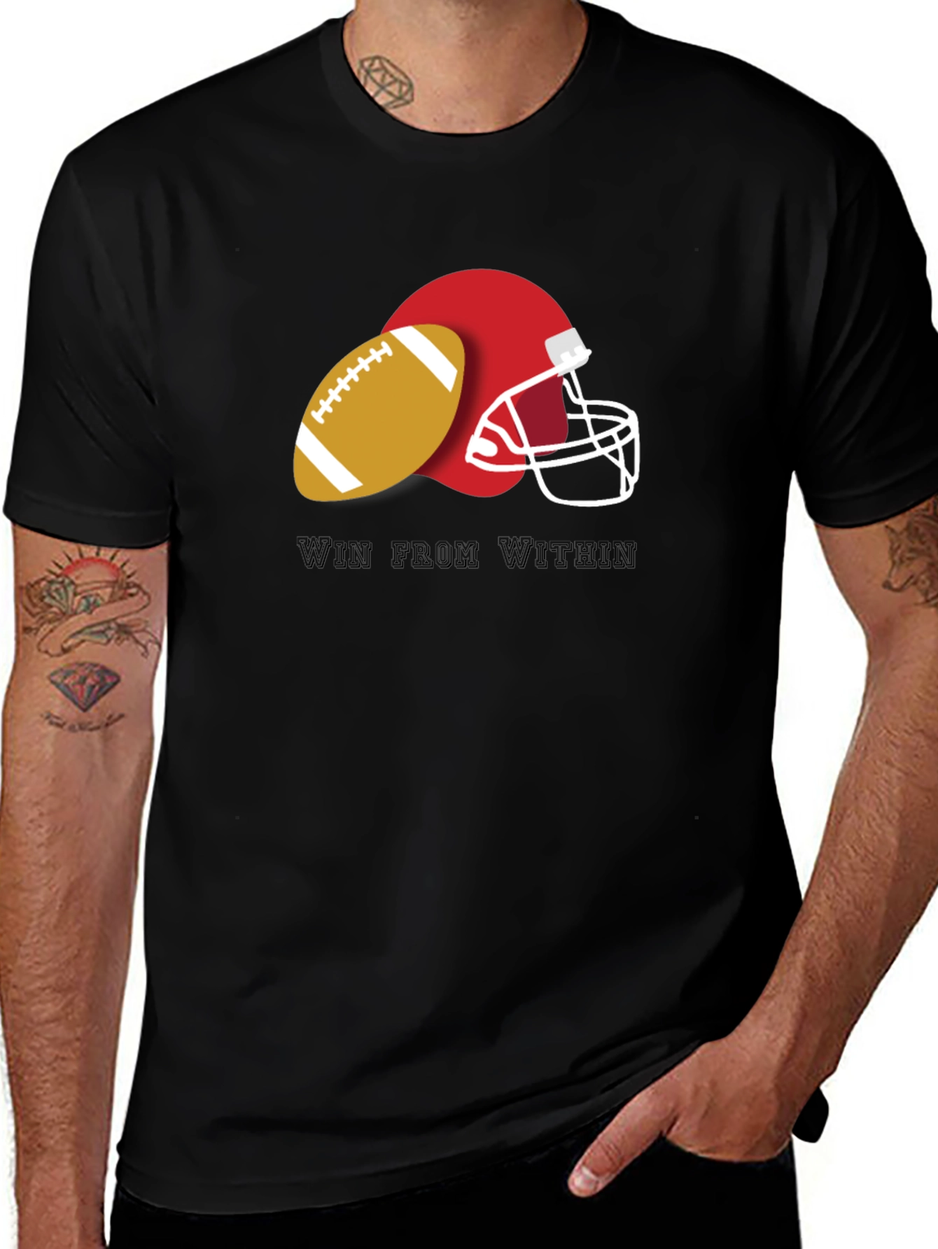 Variant 14 of Football Graphic T-Shirt - Win From Within