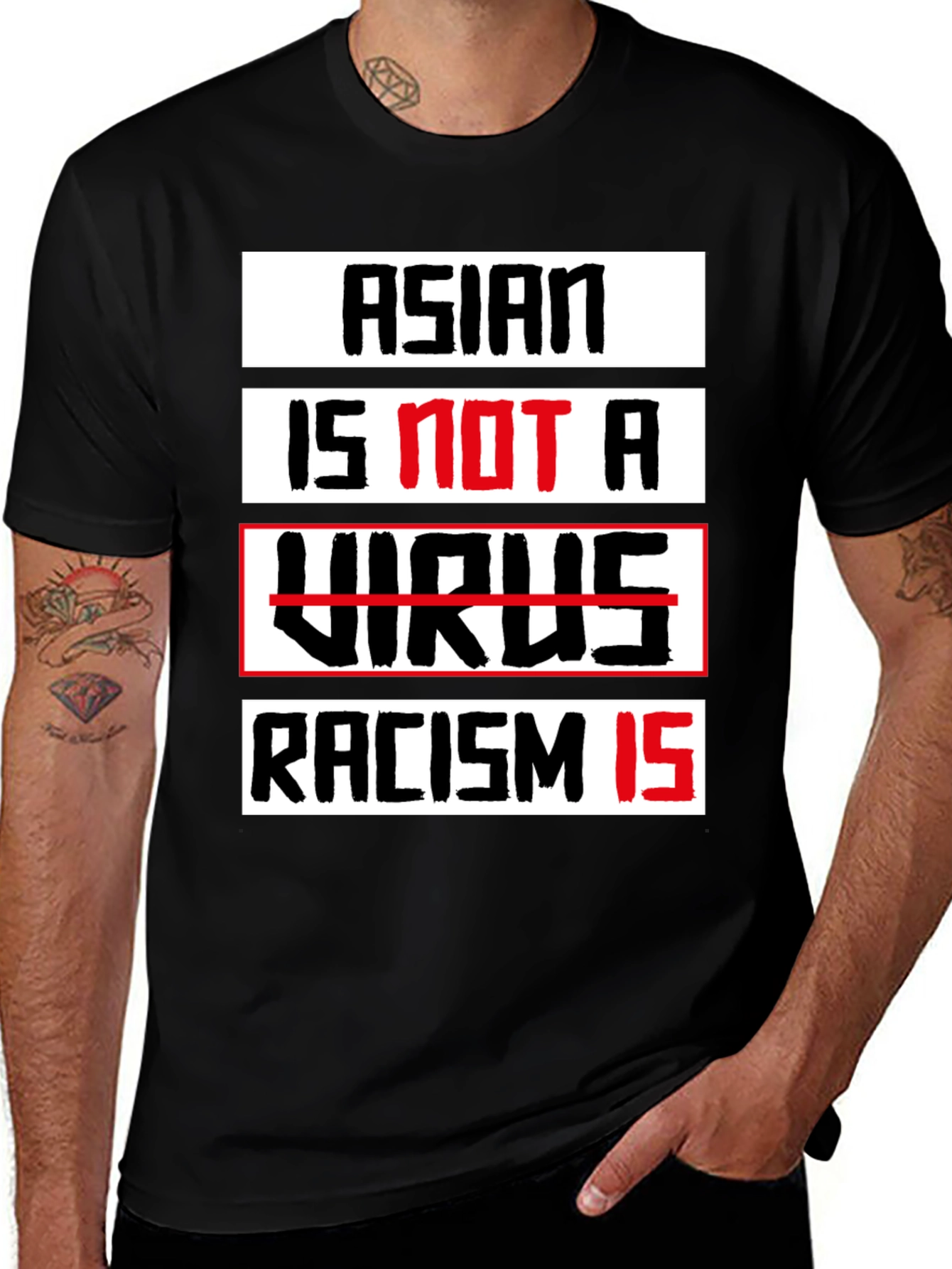 Variant 18 of Asian Is Not A Virus T-Shirt - Stop Racism