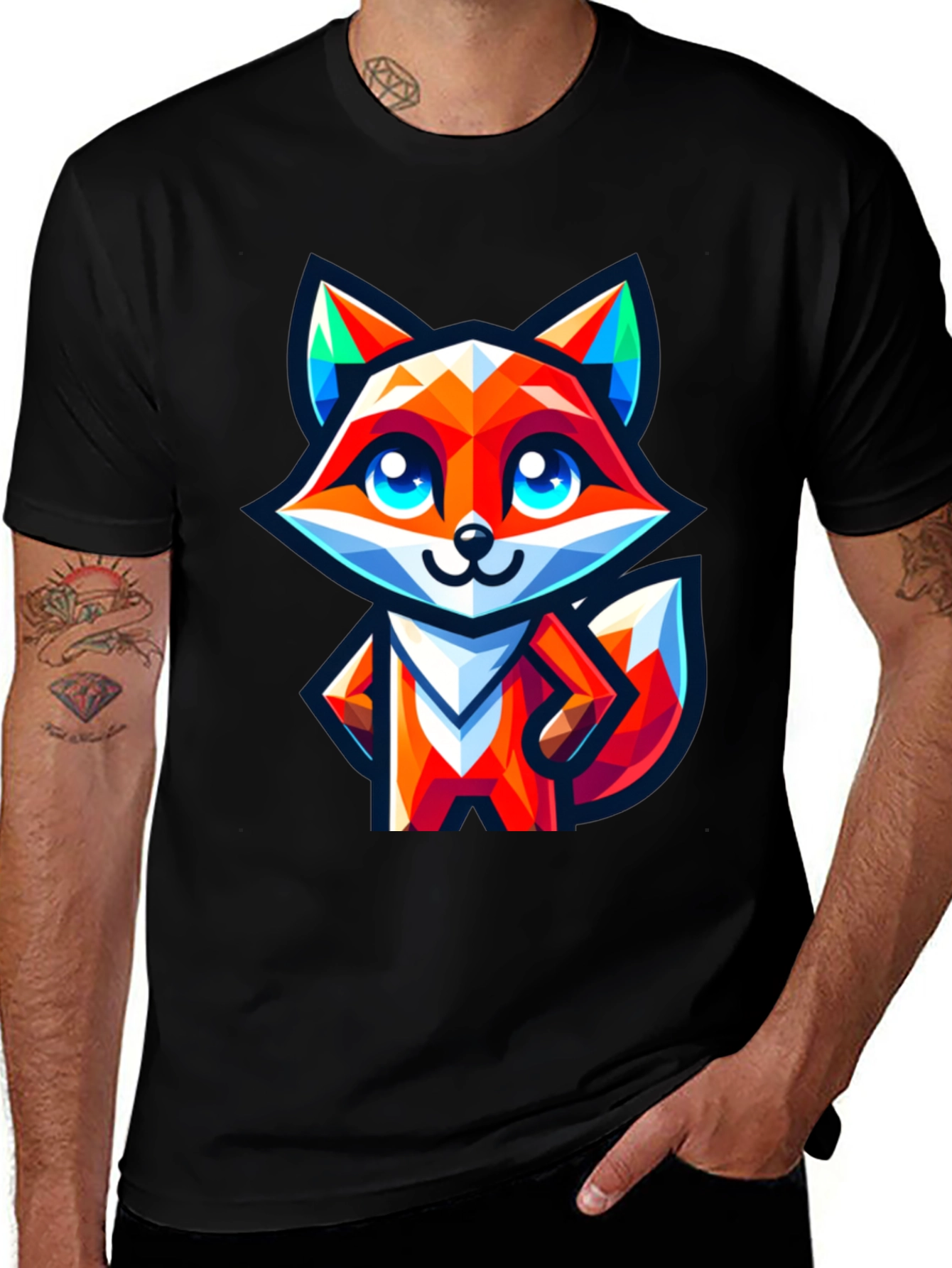 Variant 2 of Geometric Fox Graphic Tee - Stylish & Unique