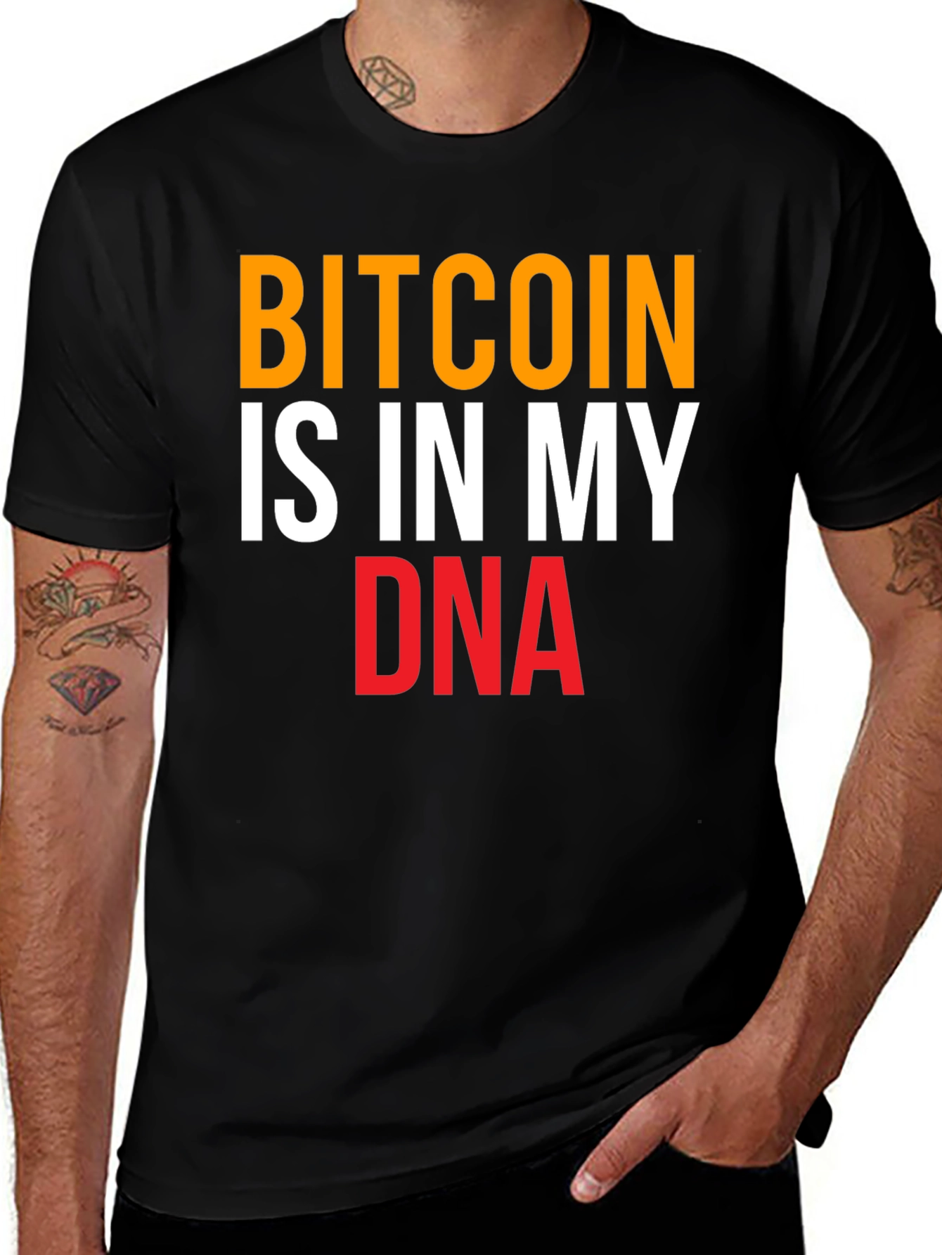 Variant 13 of Bitcoin DNA T-Shirt - Crypto Fan Tee