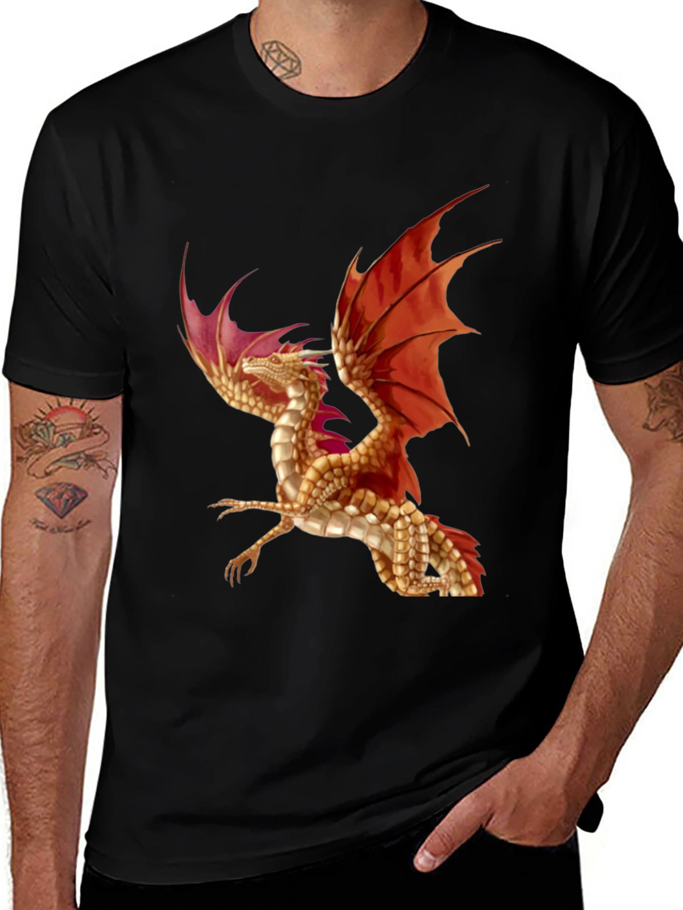 Variant 15 of Dragon Graphic Tee - Mythical Creature T-Shirt