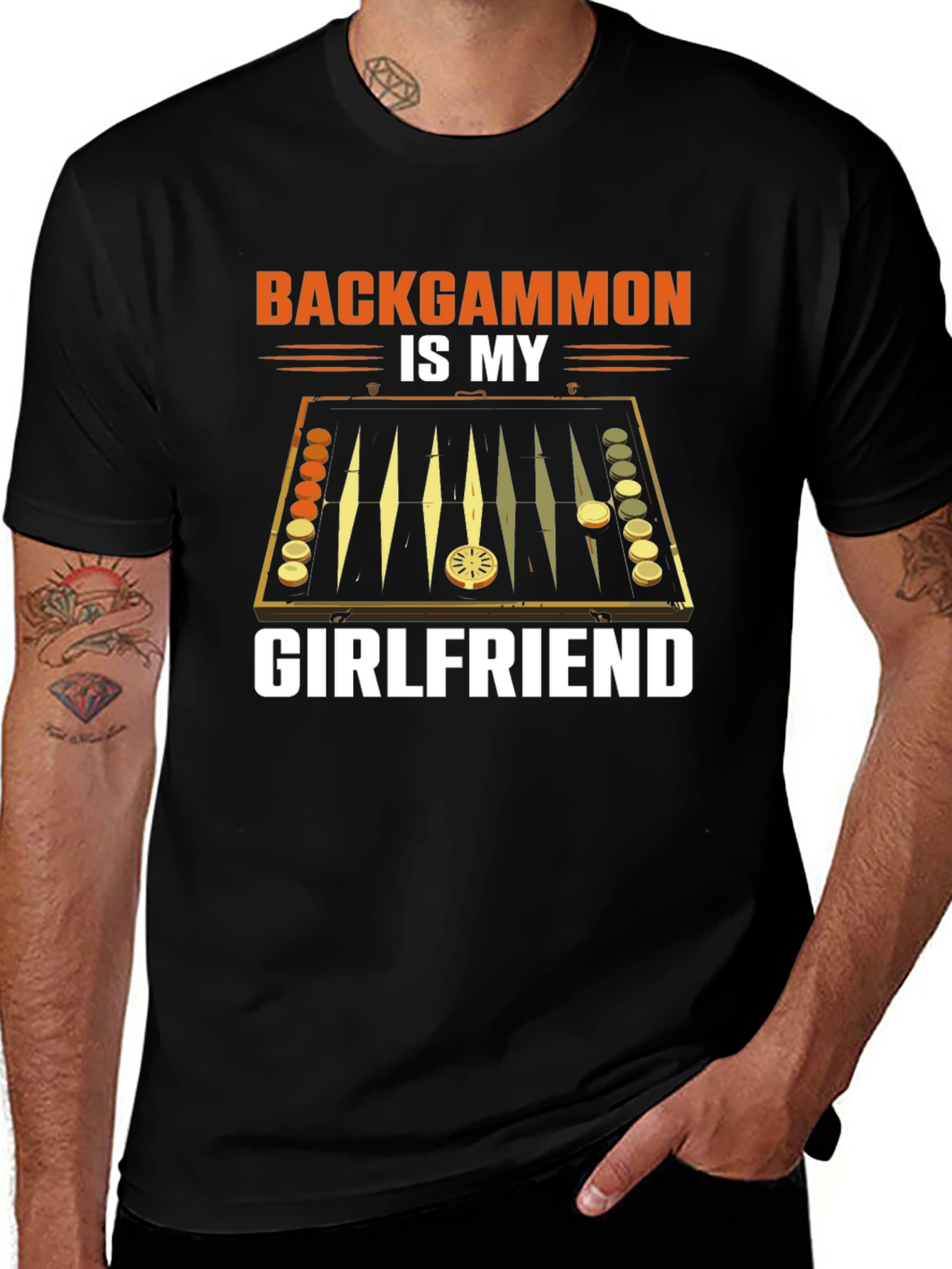 Variant 4 of Backgammon is My Girlfriend Graphic T-Shirt
