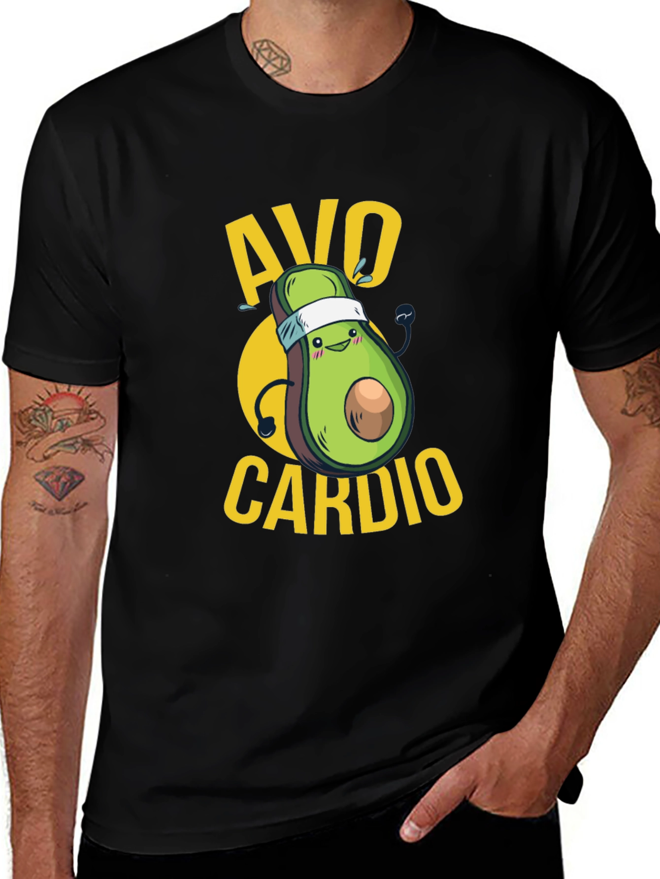 Variant 20 of Avo Cardio T-Shirt - Funny Avocado Workout Tee