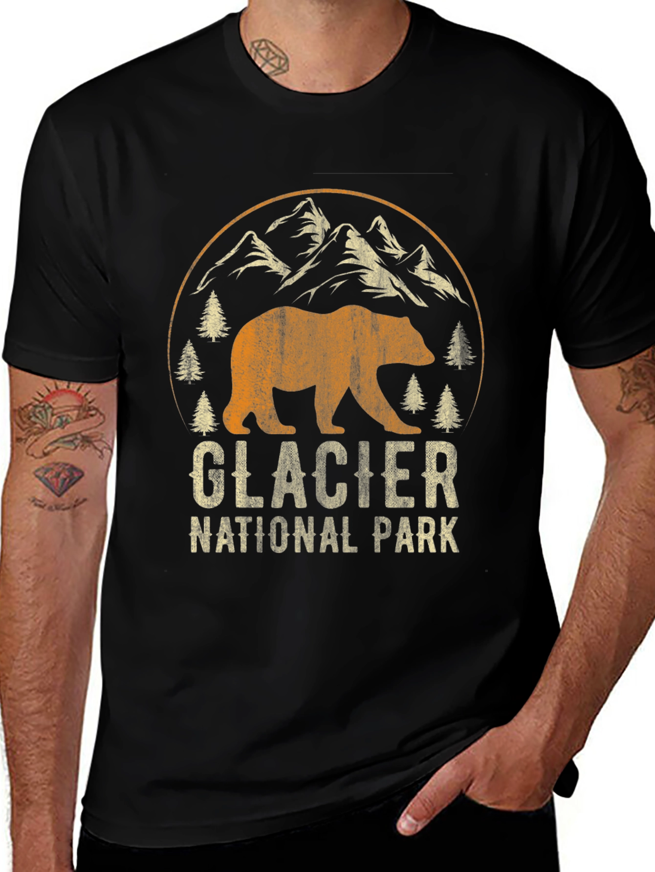 Variant 8 of Glacier National Park Bear T-Shirt