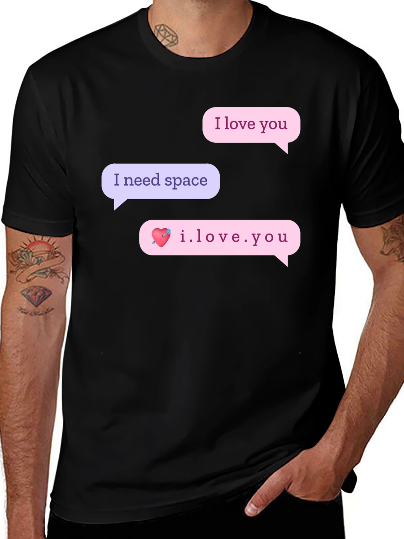 Variant 24 of Funny T-Shirt With Conversation Bubbles