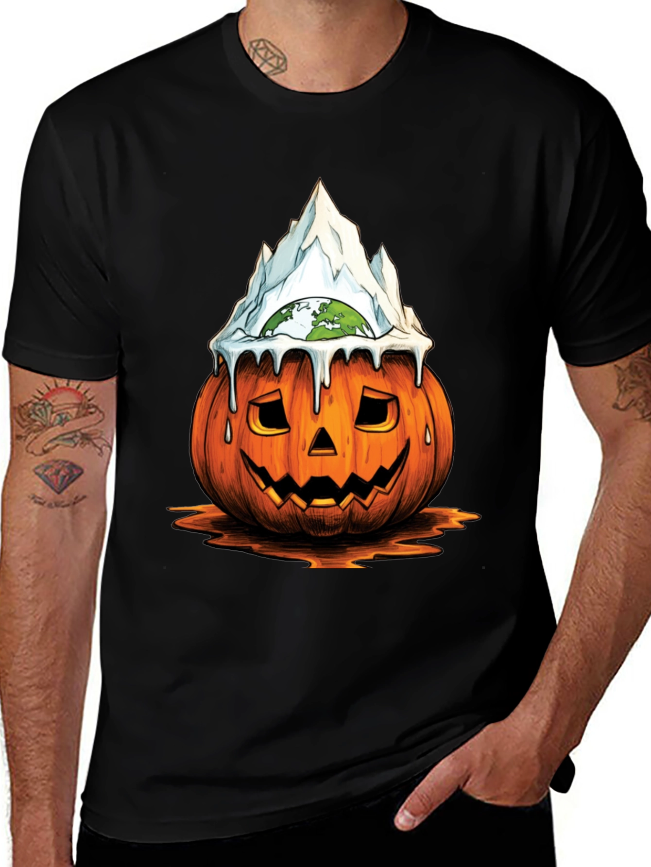 Melting Earth Pumpkin T-Shirt