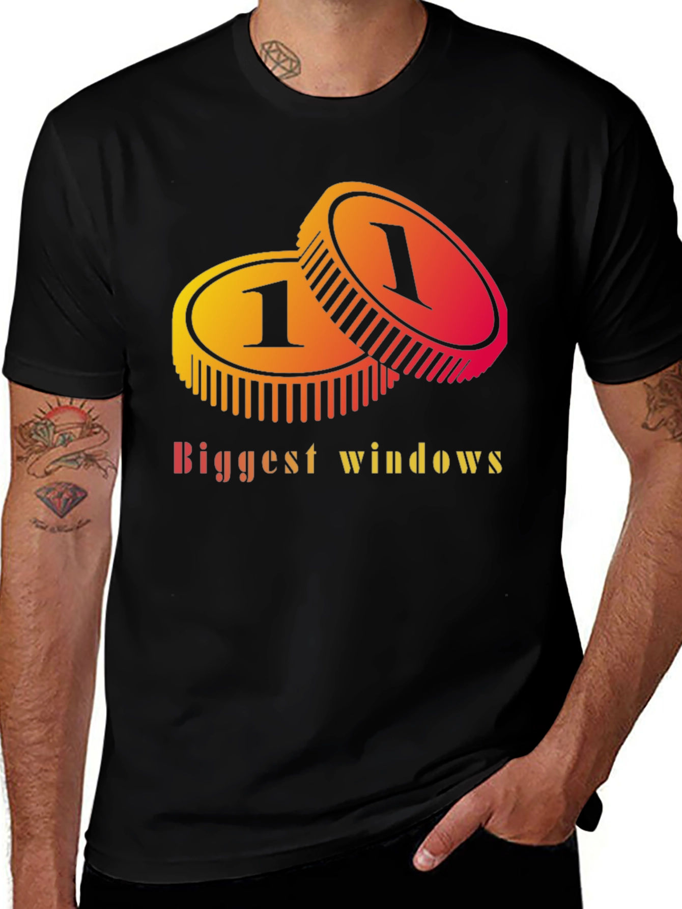 Variant 21 of Biggest Windows One Coin Graphic T-Shirt