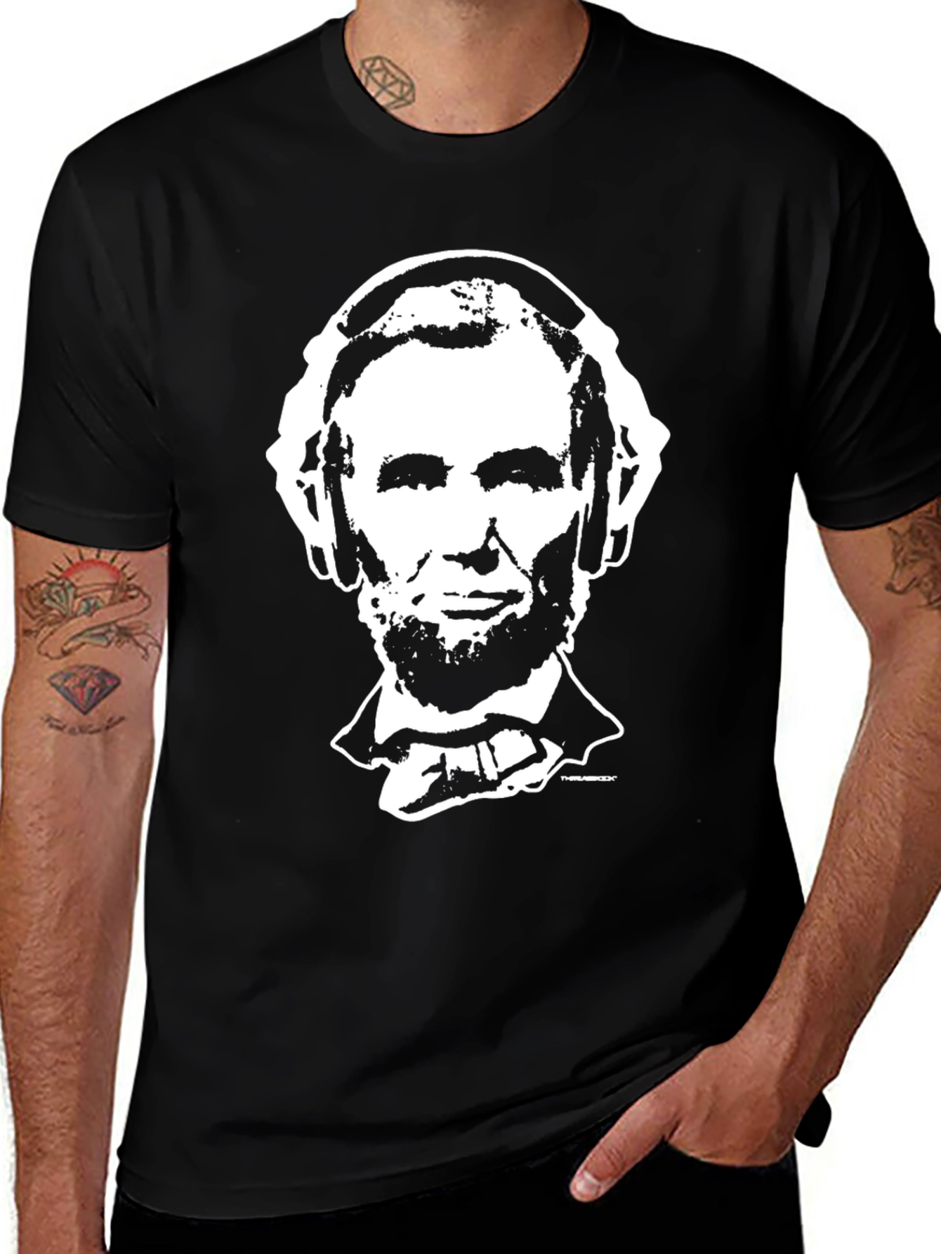 Variant 14 of Lincoln DJ Black T-Shirt