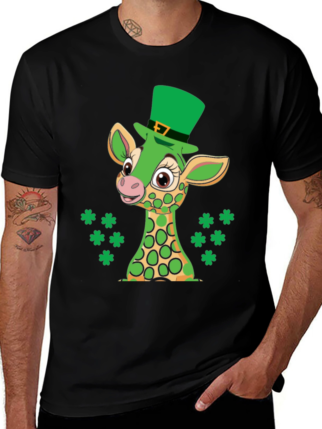 St. Patrick's Day Giraffe Graphic Tee