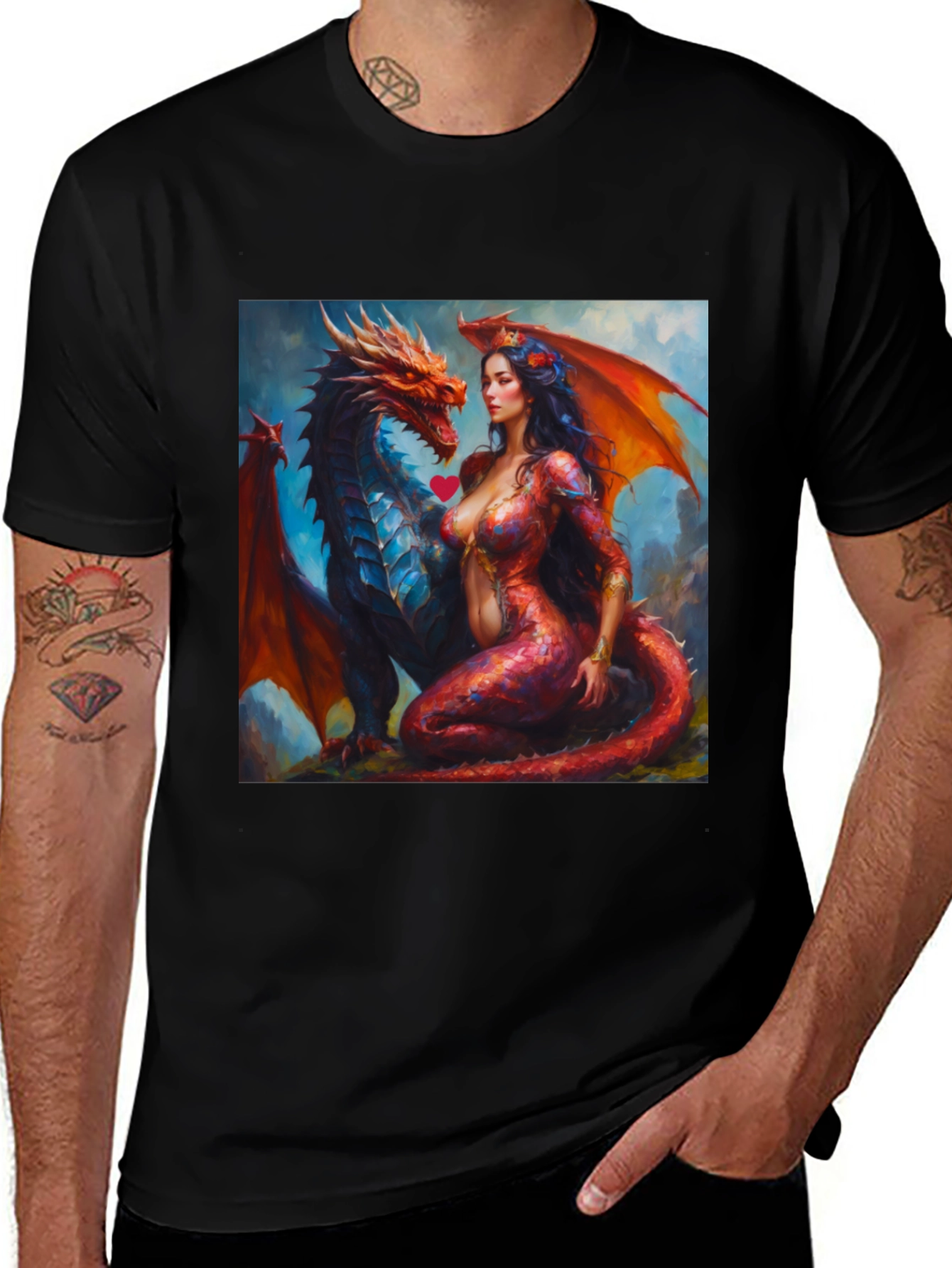 Variant 21 of Dragon & Lady Graphic Tee