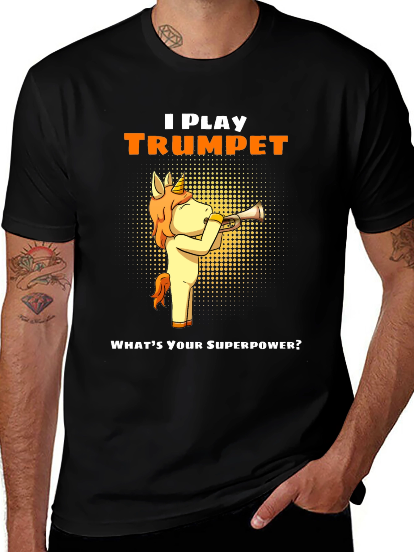 Variant 25 of Unicorn Trumpet Player T-Shirt - Superpower Tee
